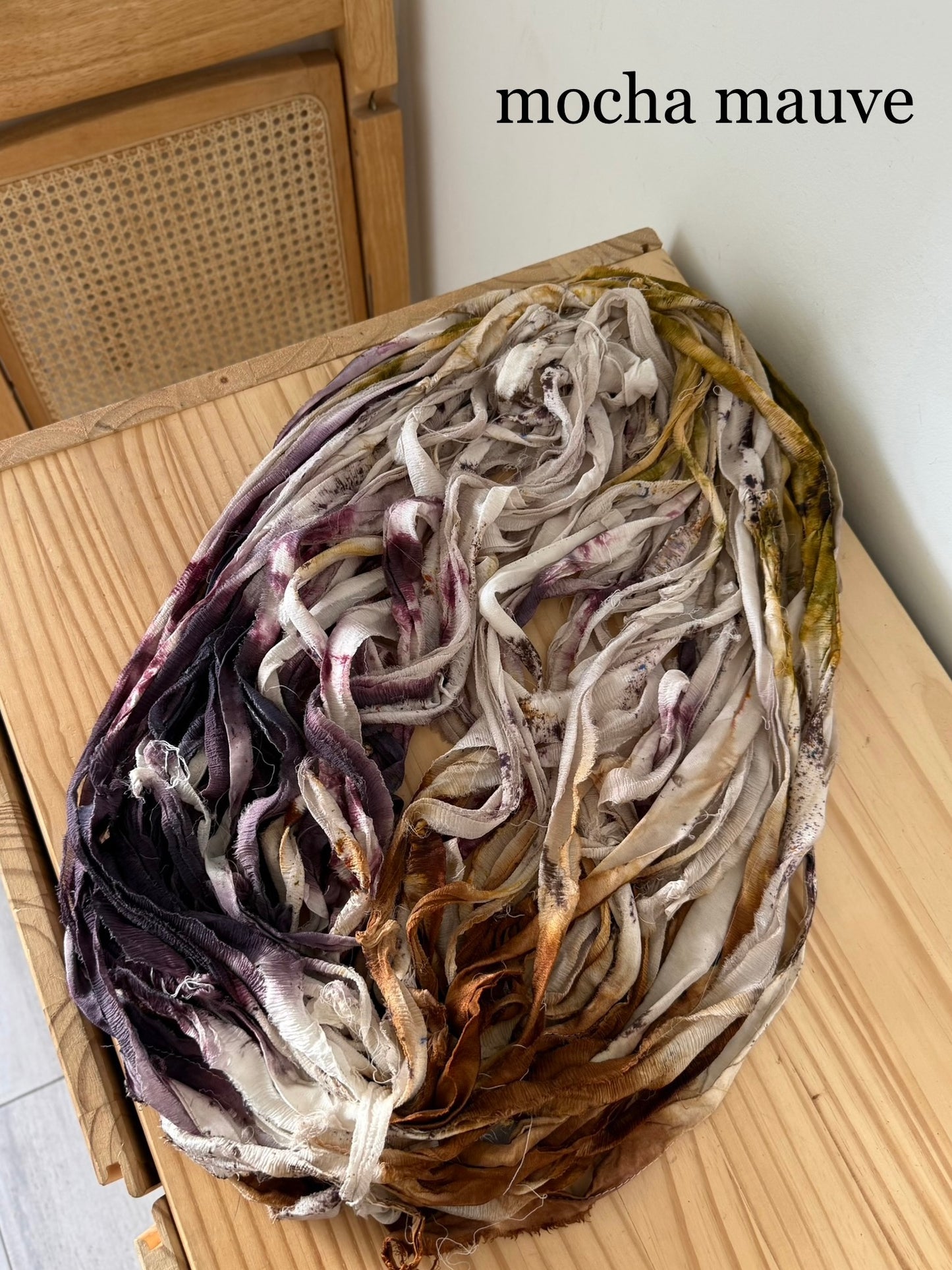 hand-dyed chiffon silk ribbon