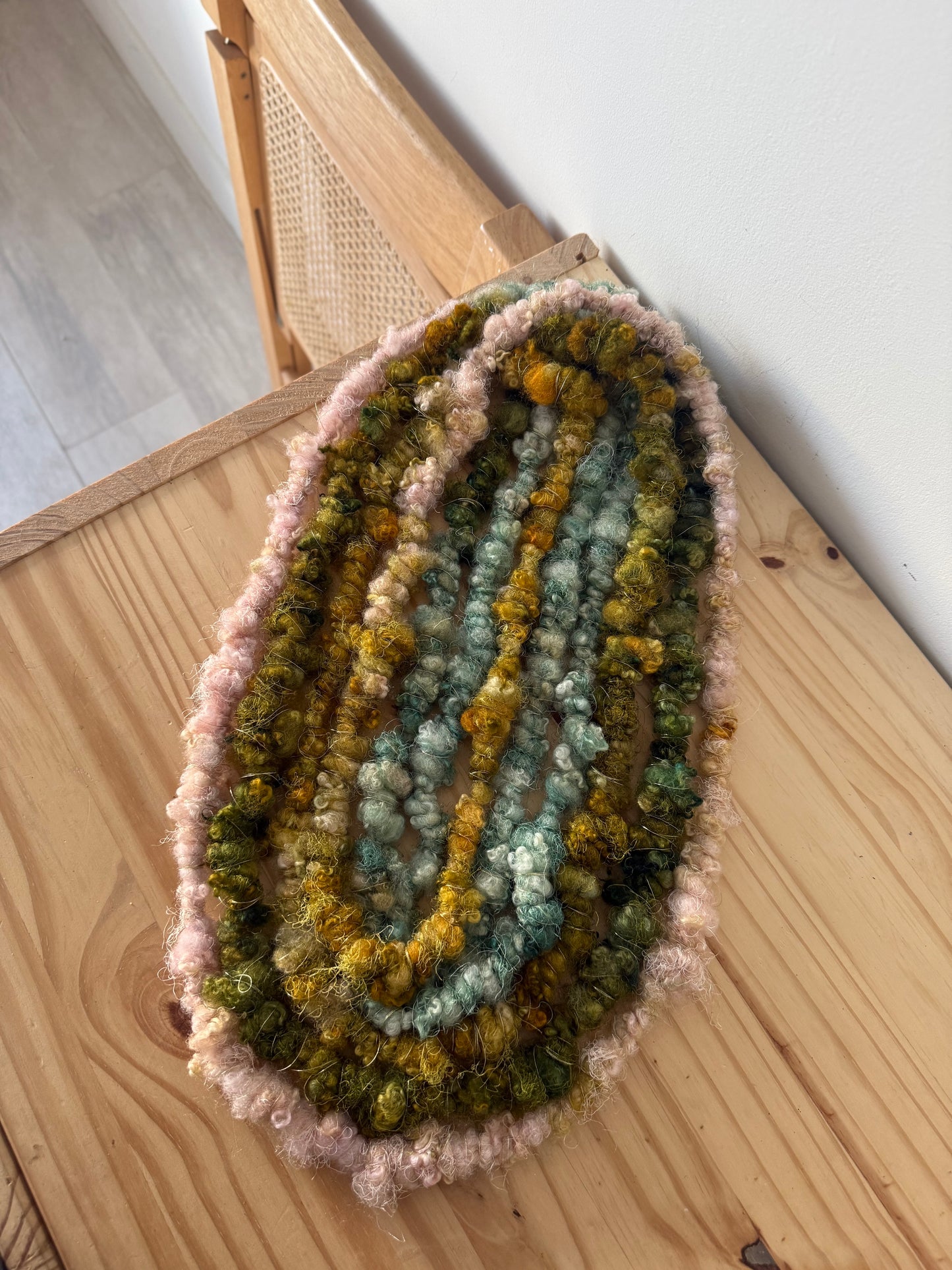 bfl lockspun coils art yarn