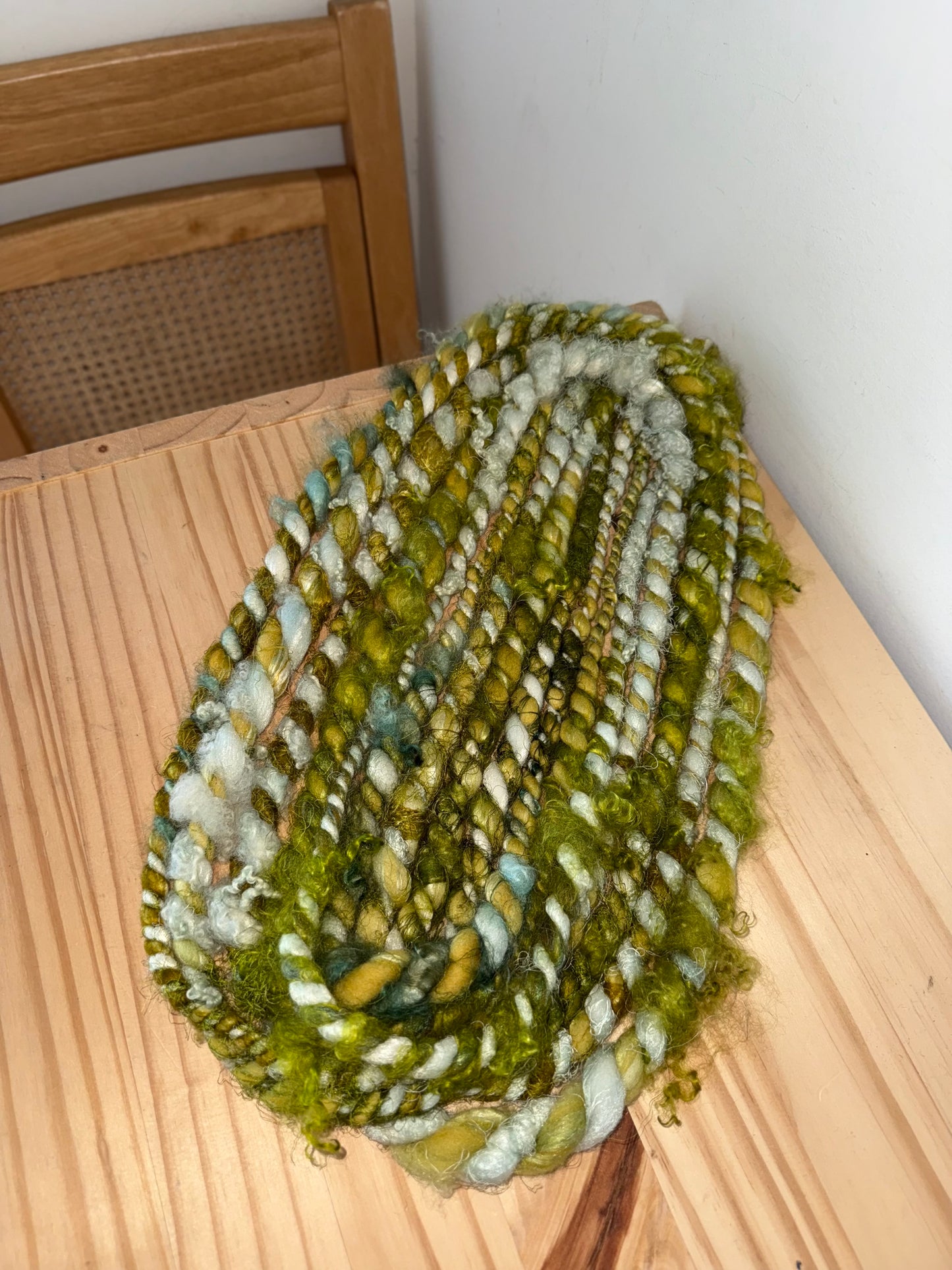 jumbo plied art yarn - gold & teal