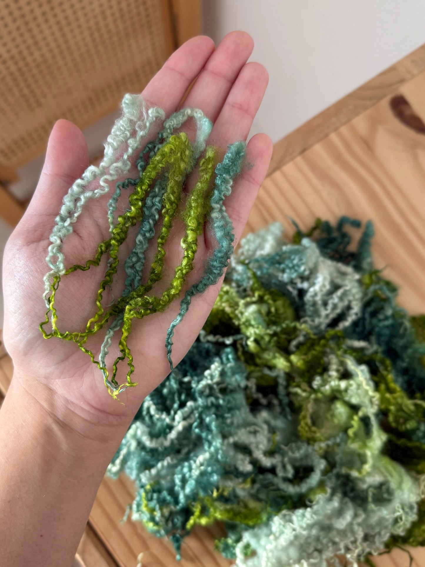 bluefaced leicester locks - ocean breeze