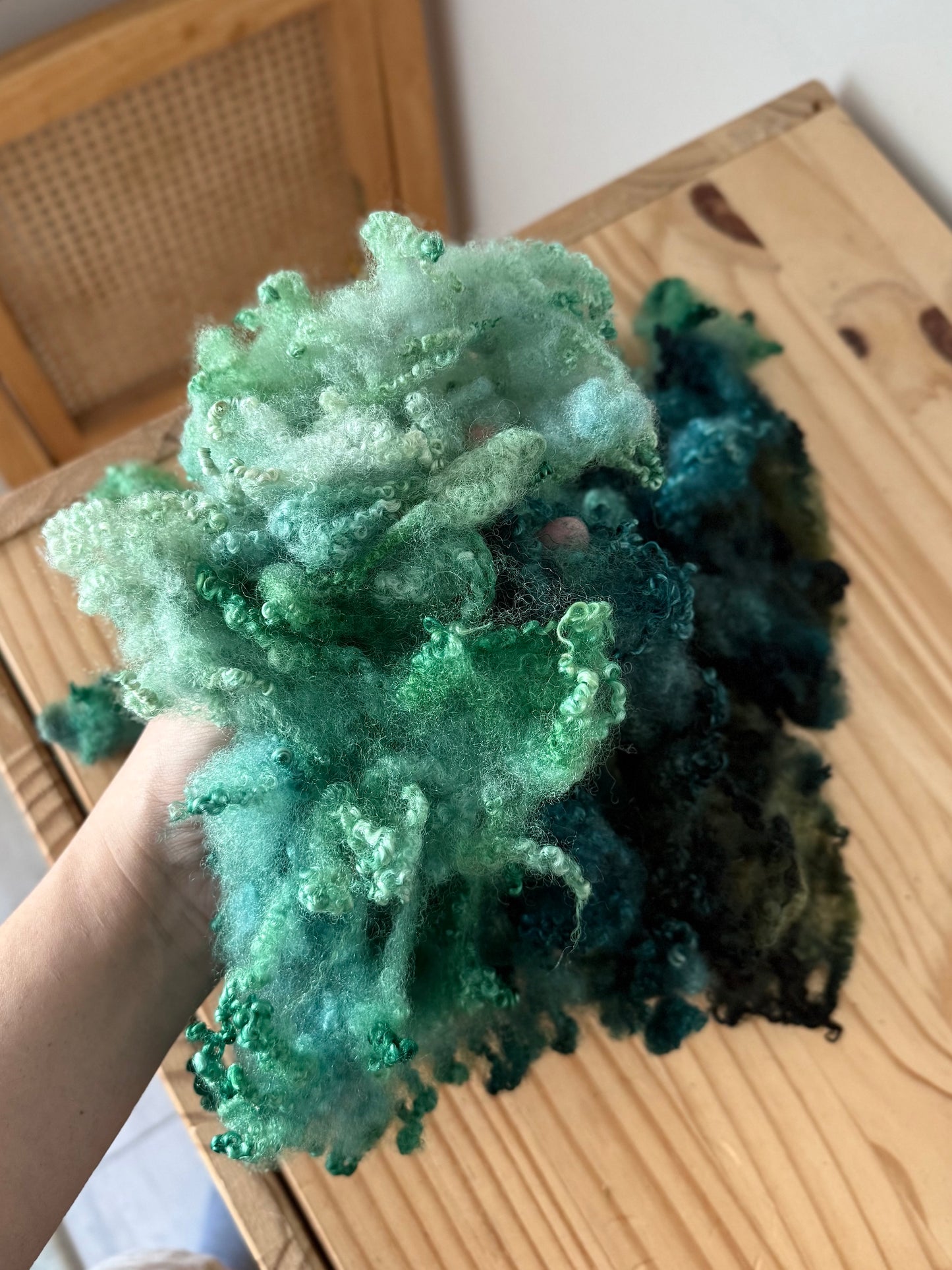 bluefaced leicester locks - blue lagoon