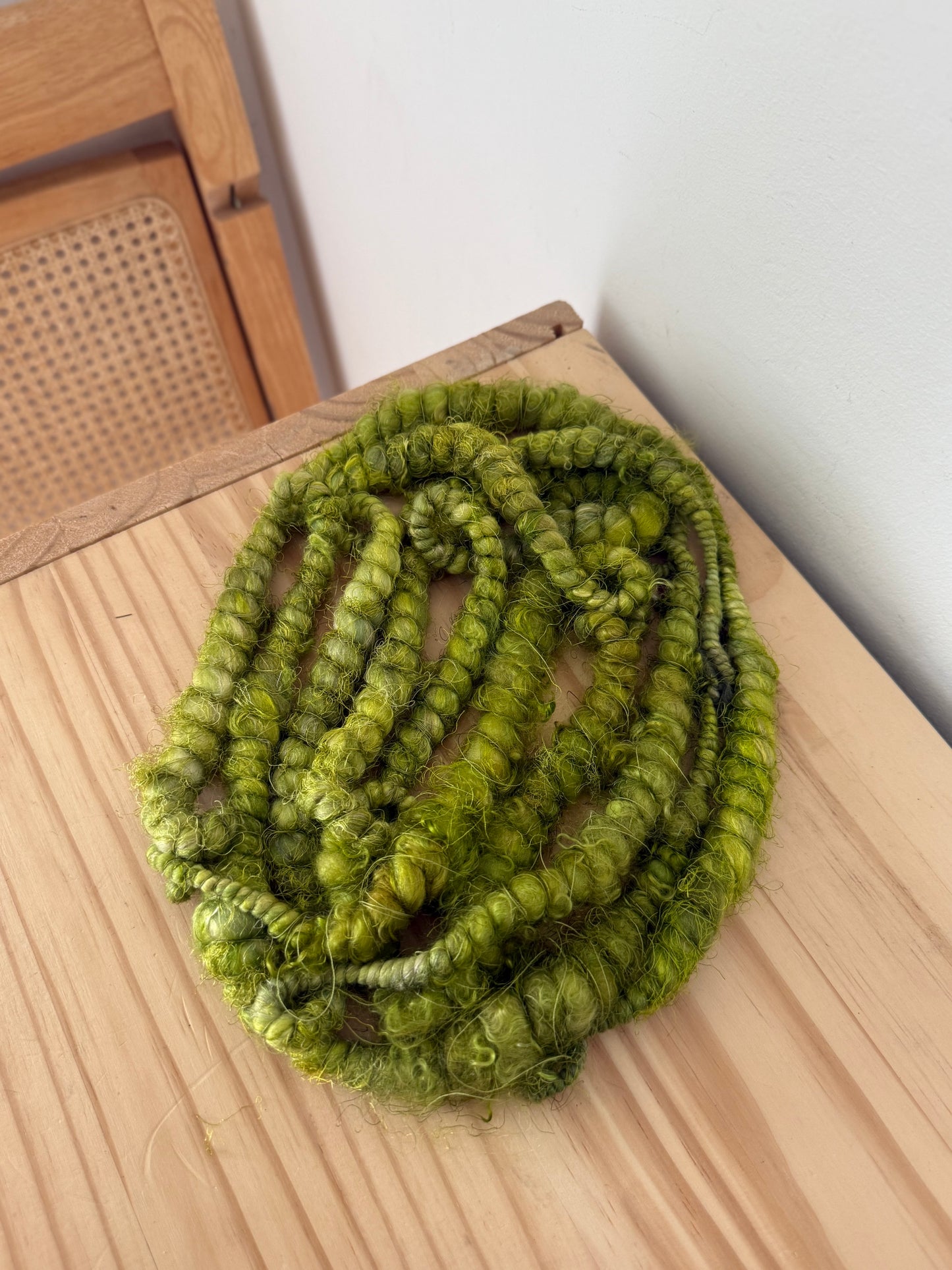 chartreuse green art yarn