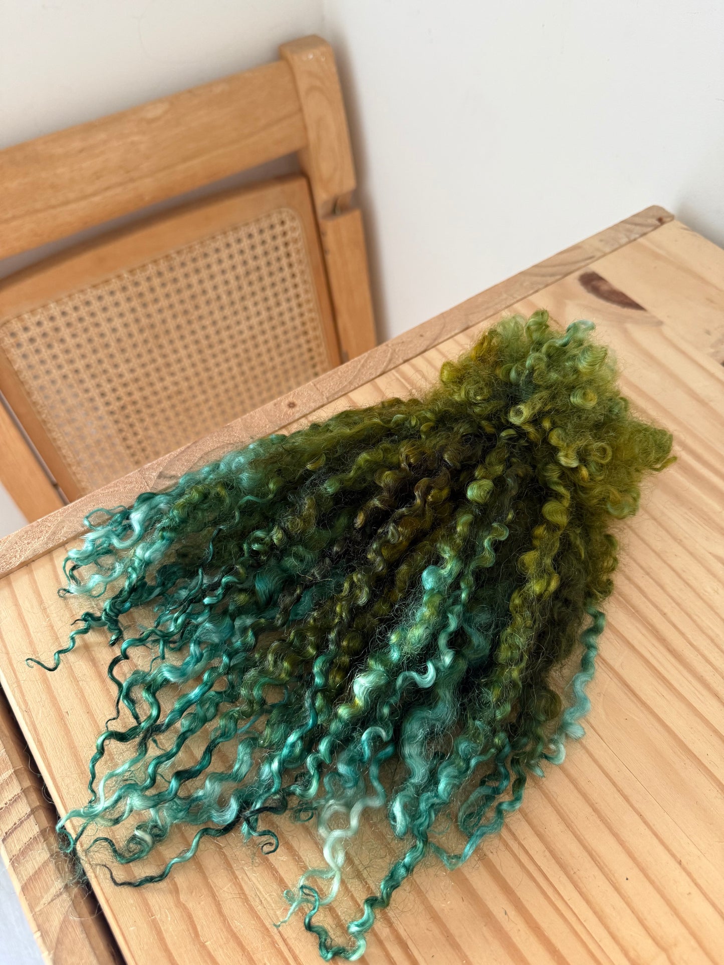 extra long wensleydale locks- forest teal green