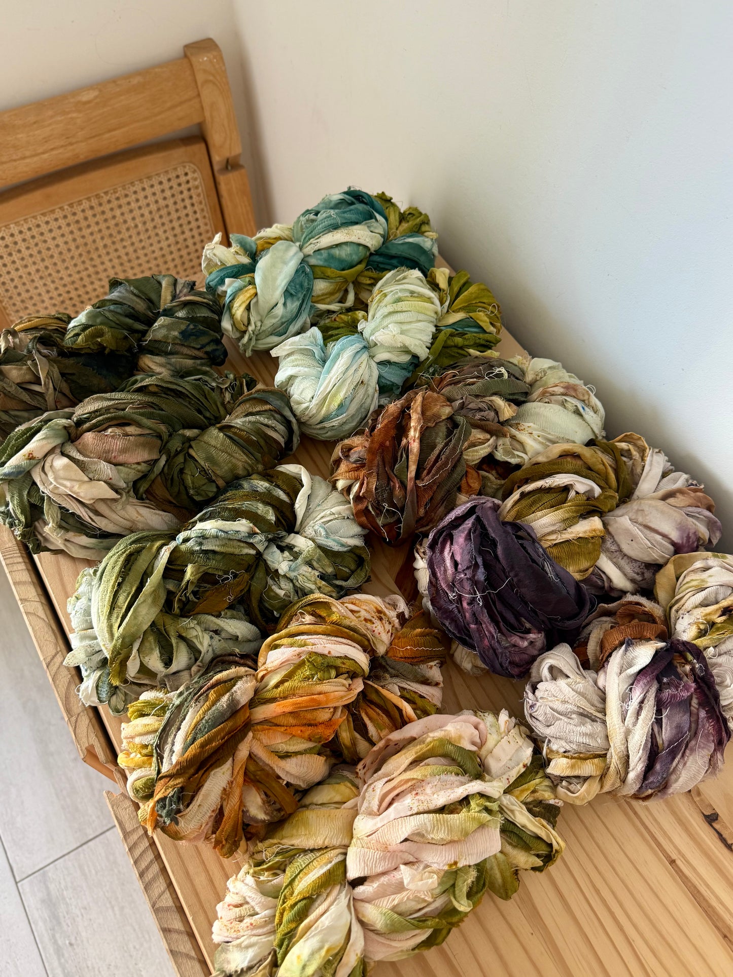 hand-dyed chiffon silk ribbon