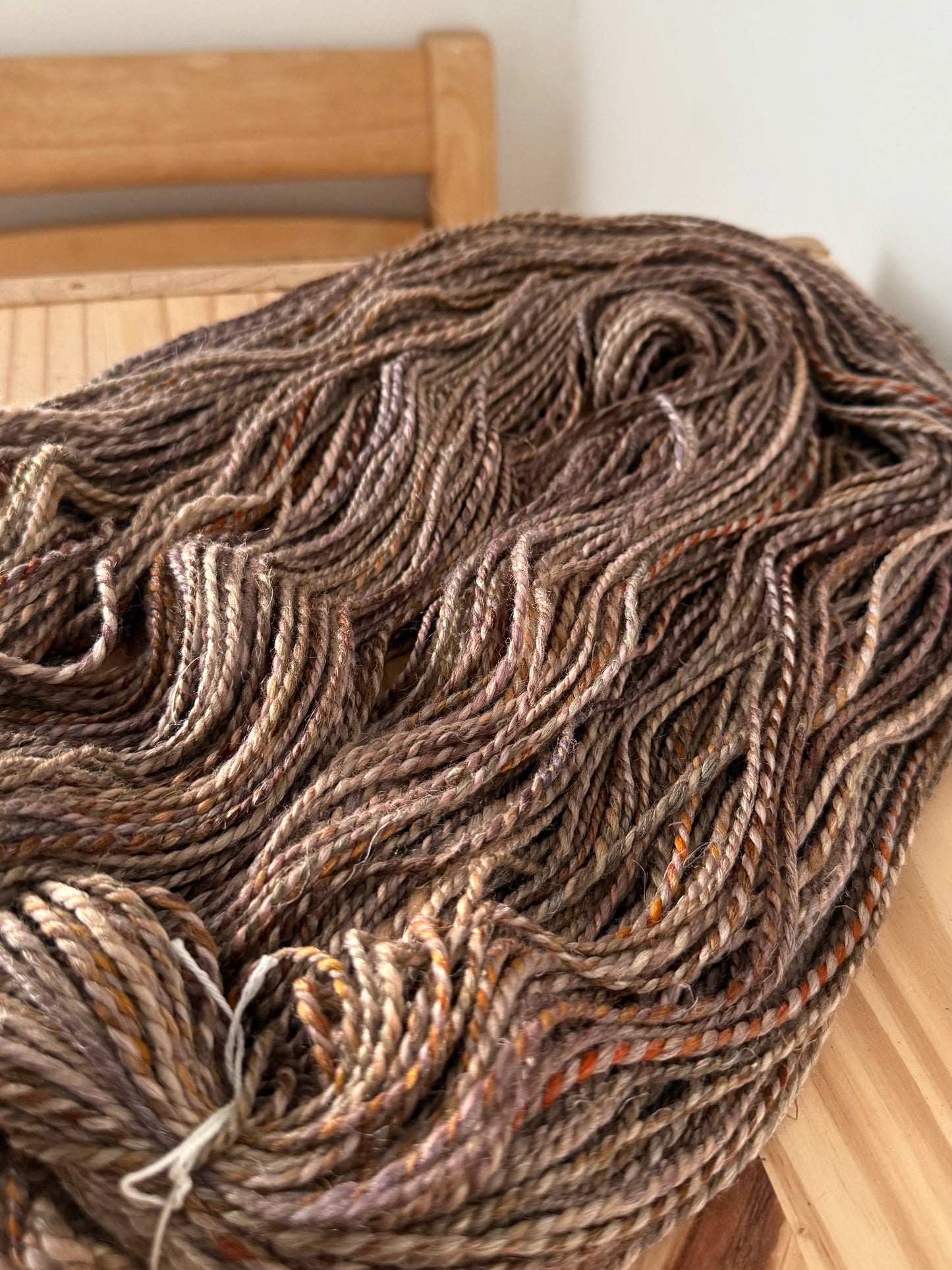 merino/silk/flax handspun yarn