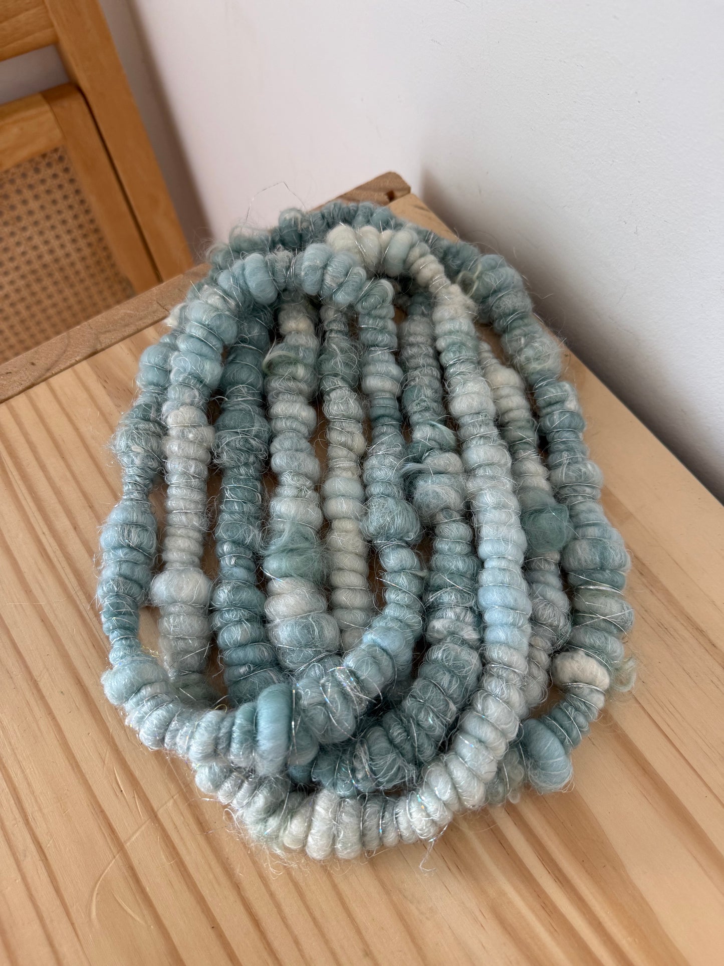 ice blue & silver art yarn