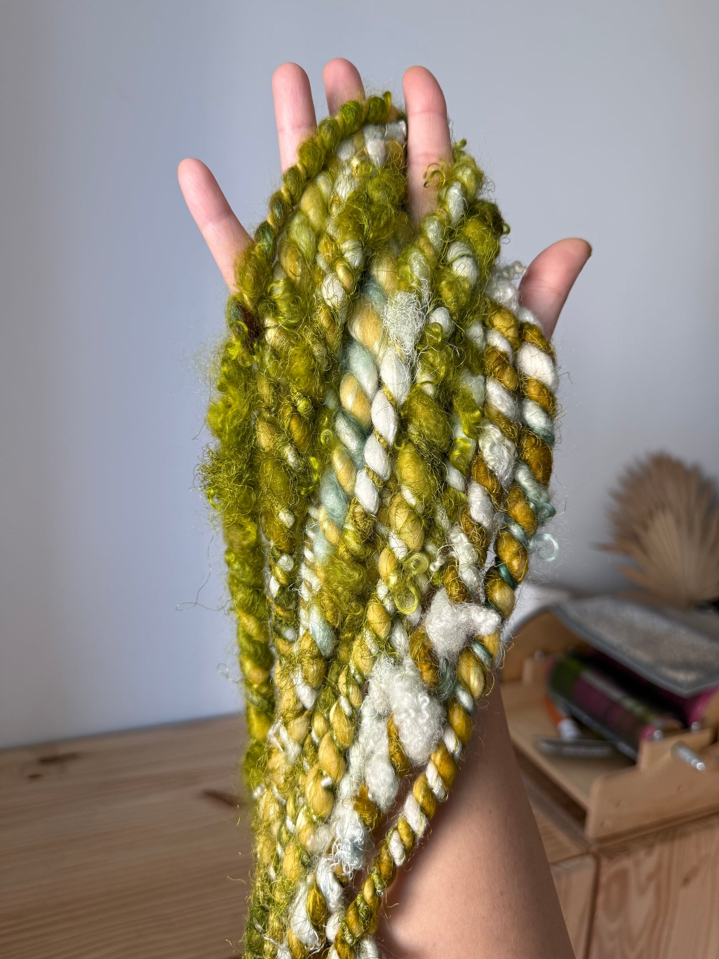 jumbo plied art yarn - gold & teal