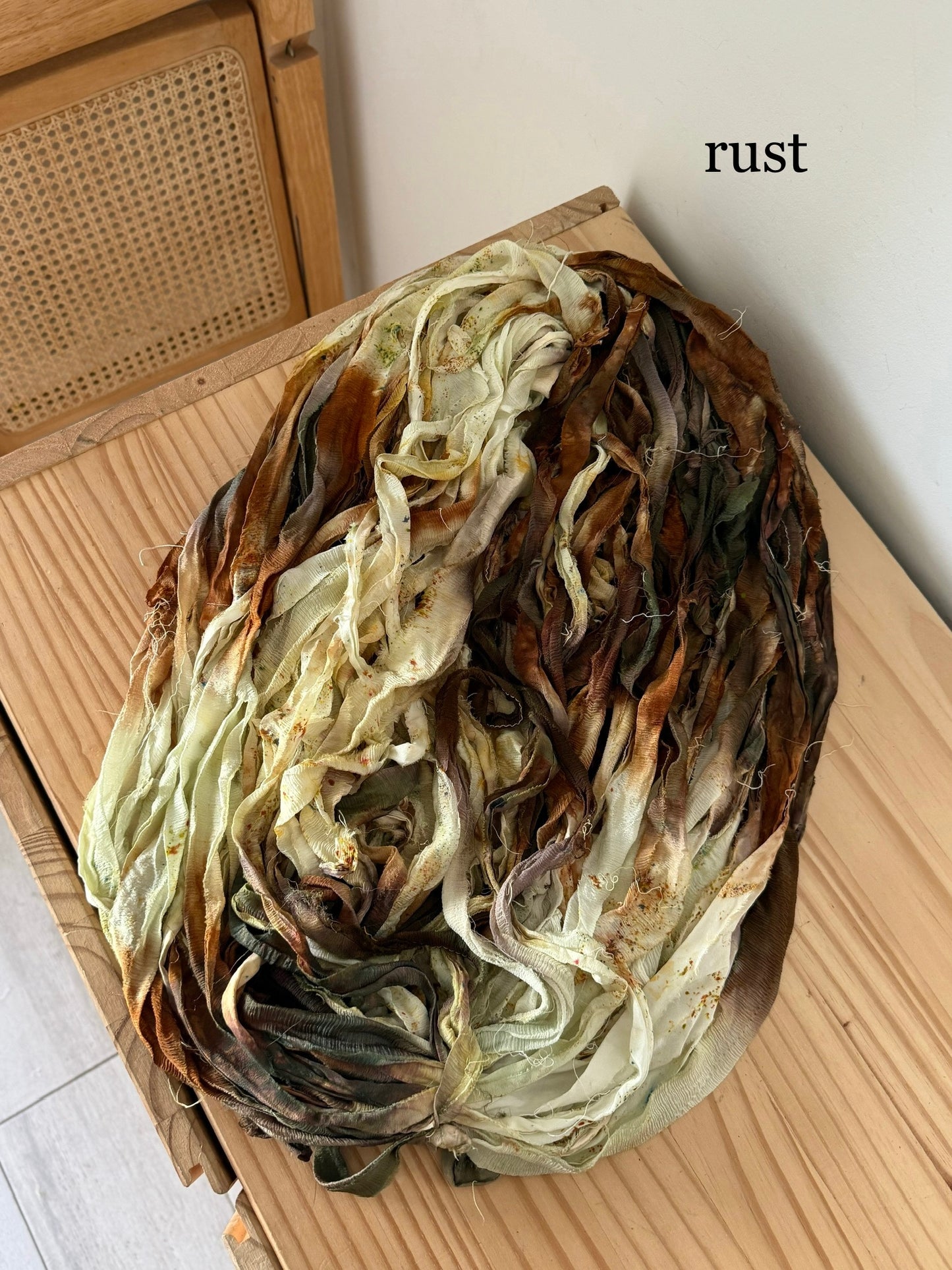 hand-dyed chiffon silk ribbon