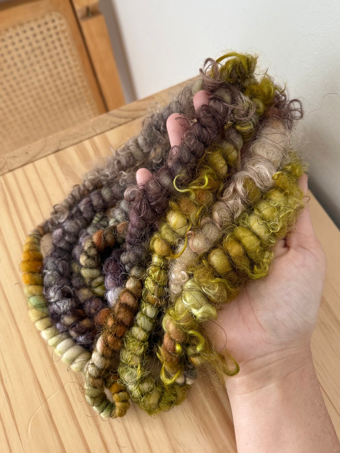 plum & golden pear art yarn
