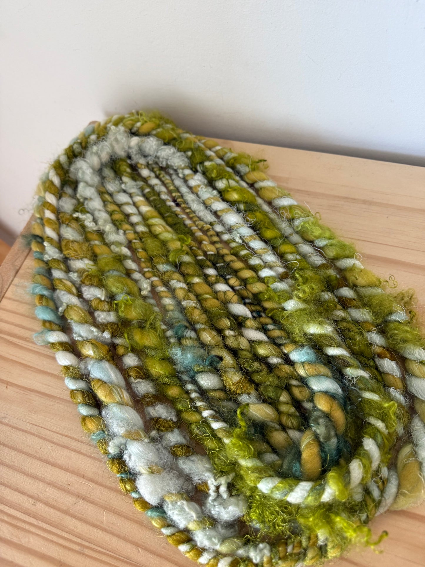 jumbo plied art yarn - gold & teal