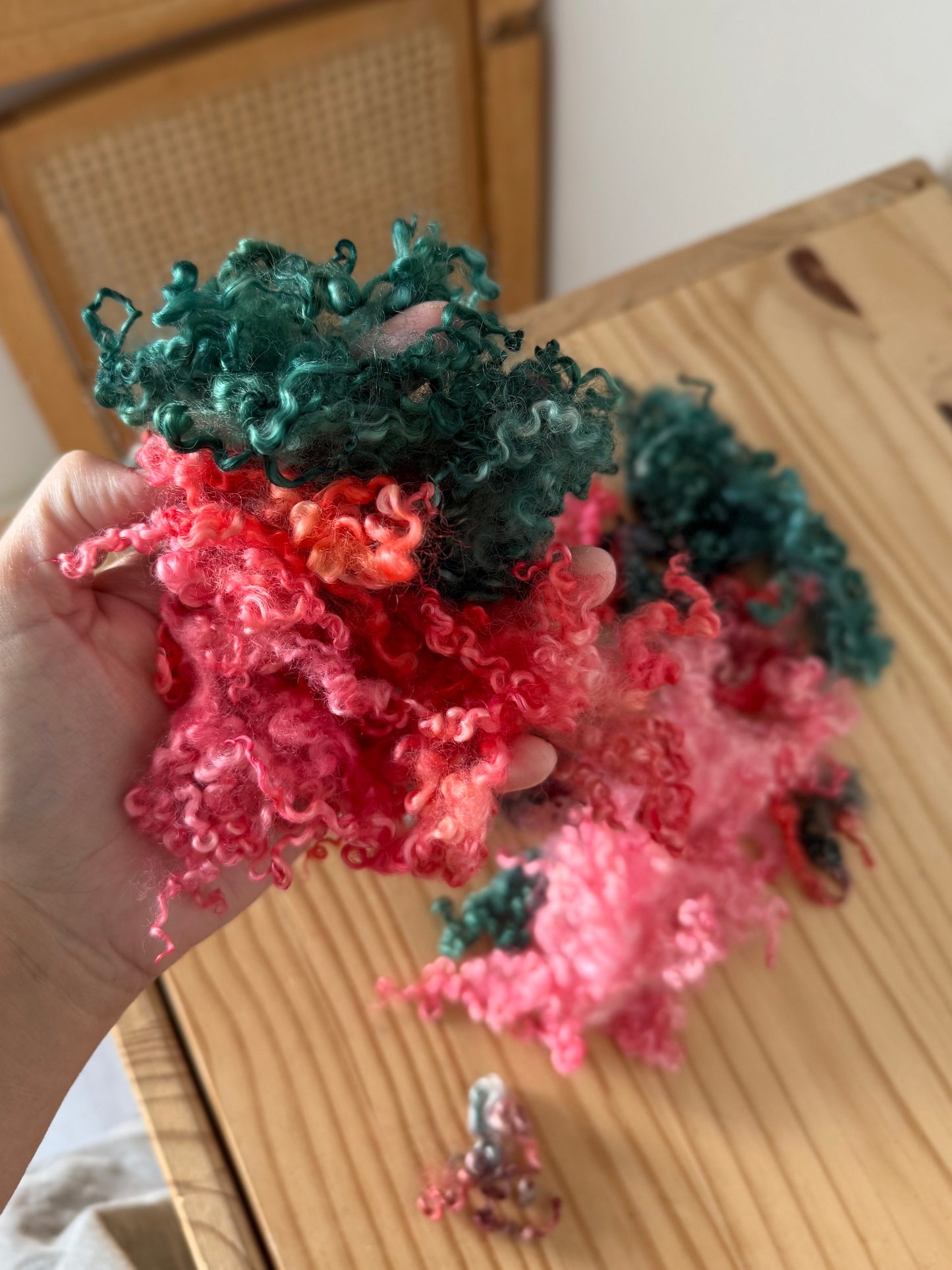 bfl x wensleydale cross - flamingo & teal