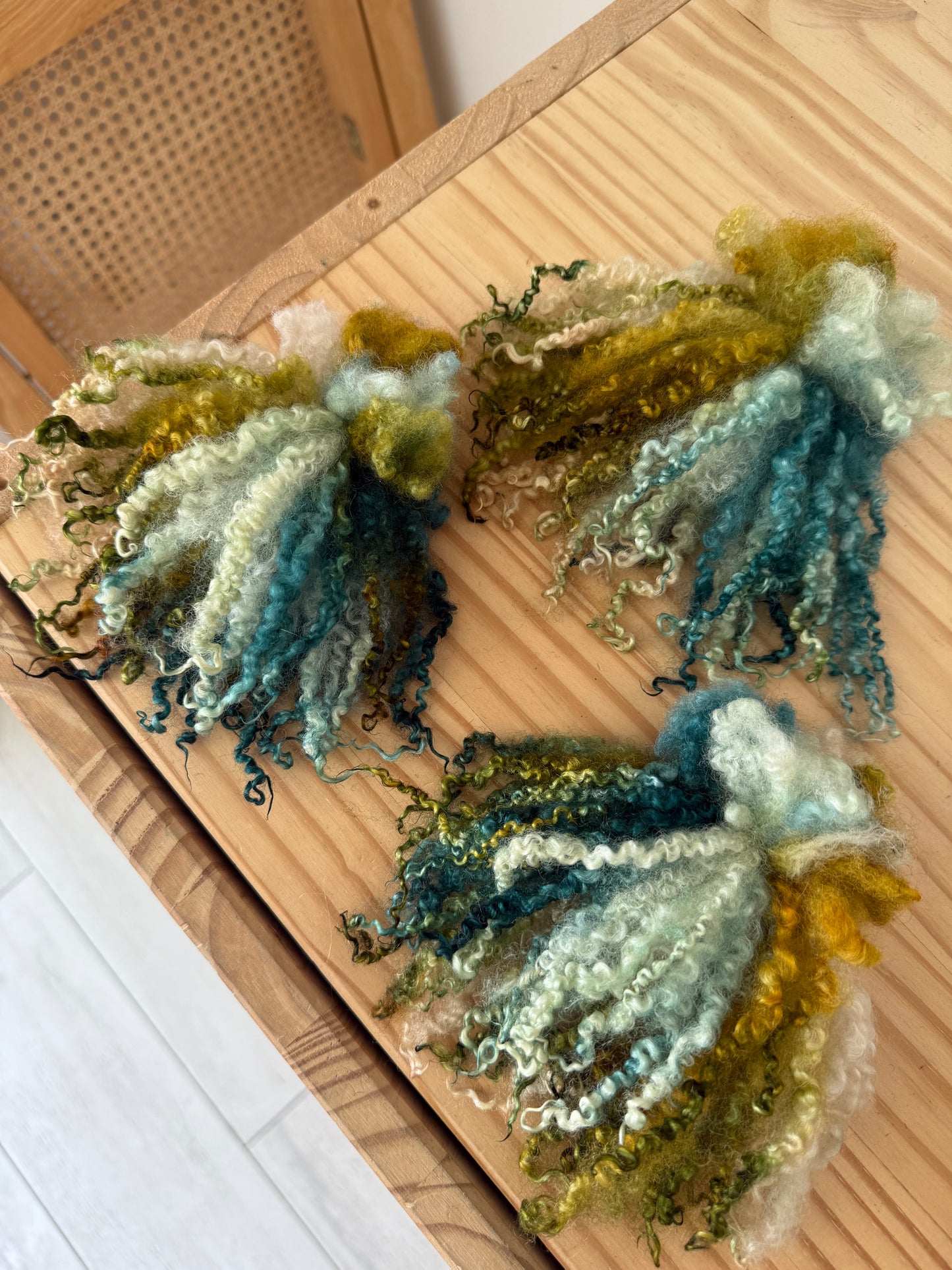 6” long bluefaced leicester locks