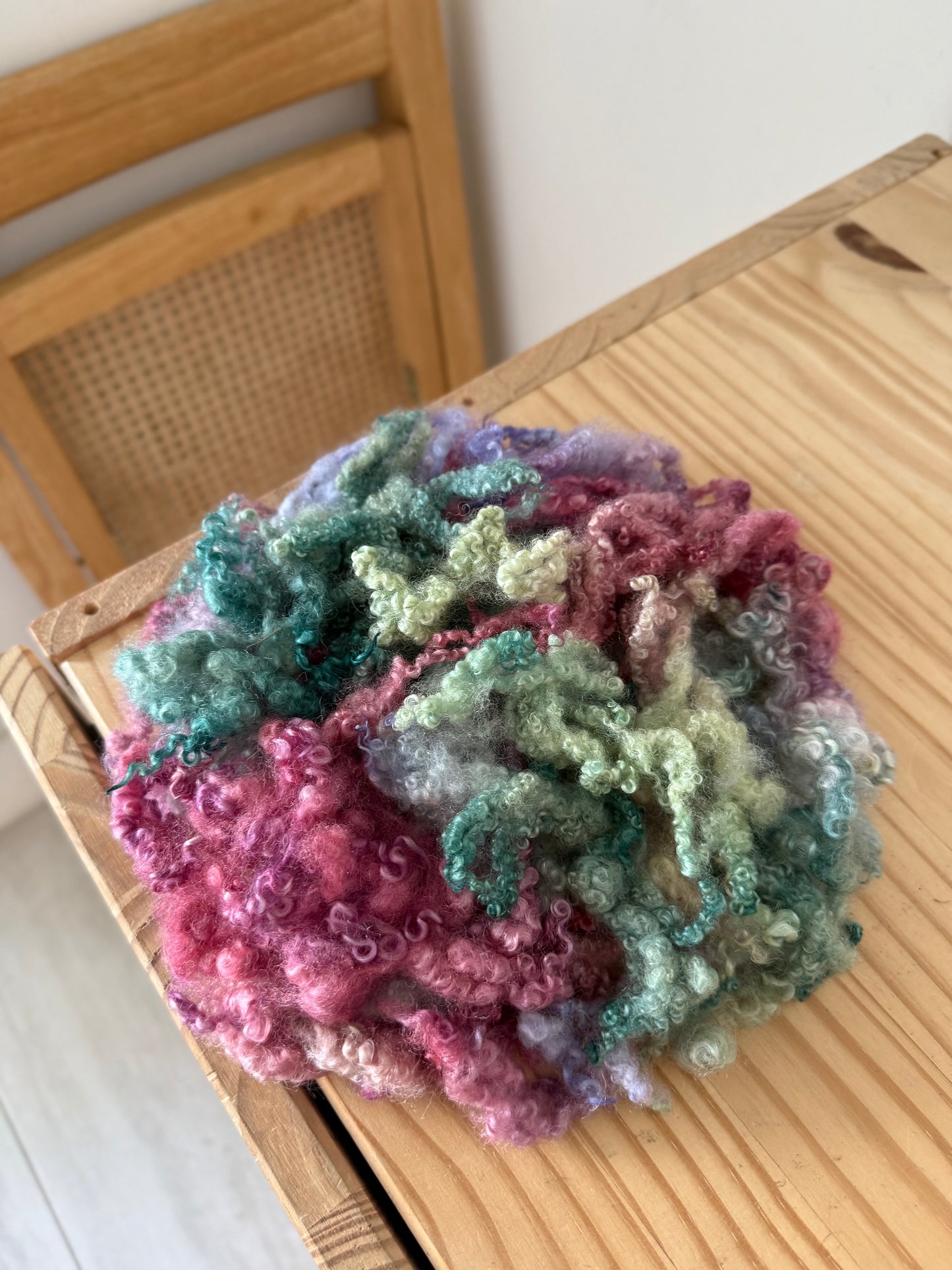 bluefaced leicester locks - bright pastels