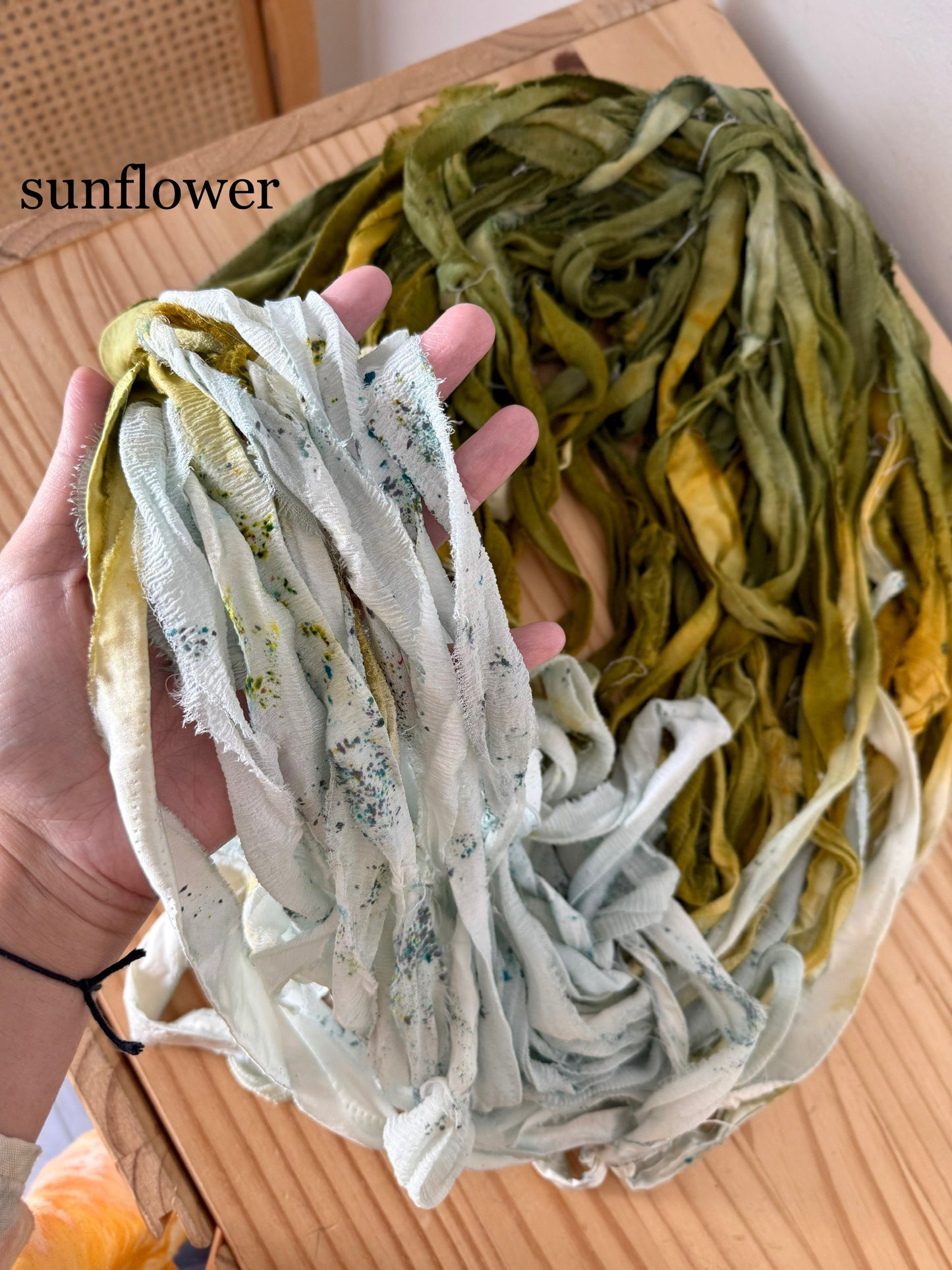 hand-dyed chiffon silk ribbon