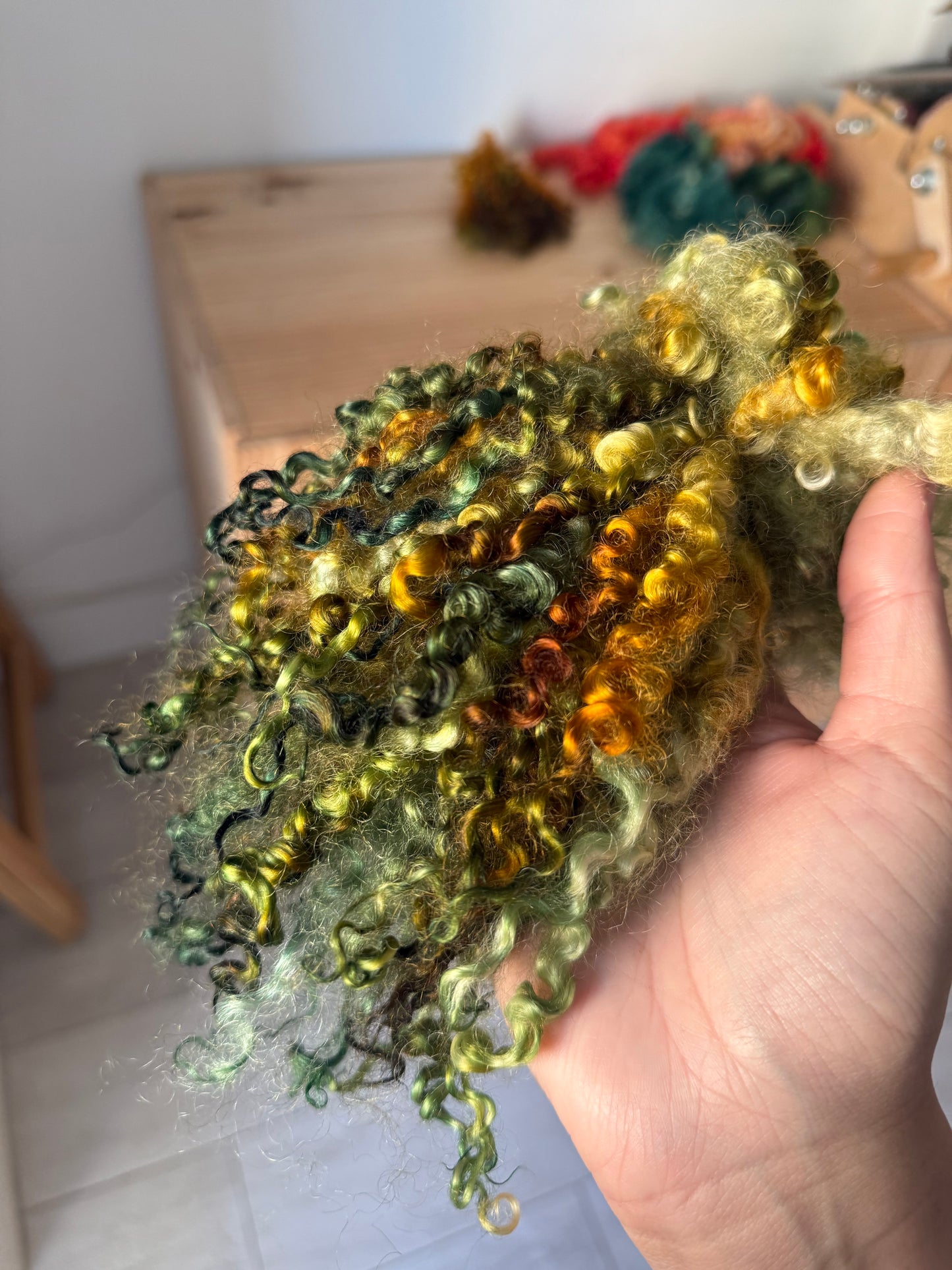 long wensleydale locks- golden pear