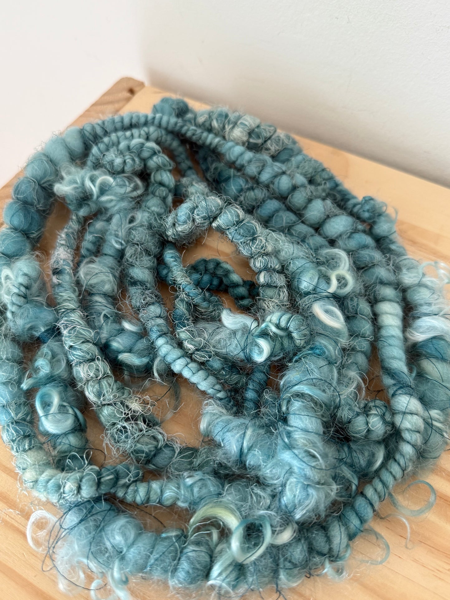 marine blue handspun art yarn