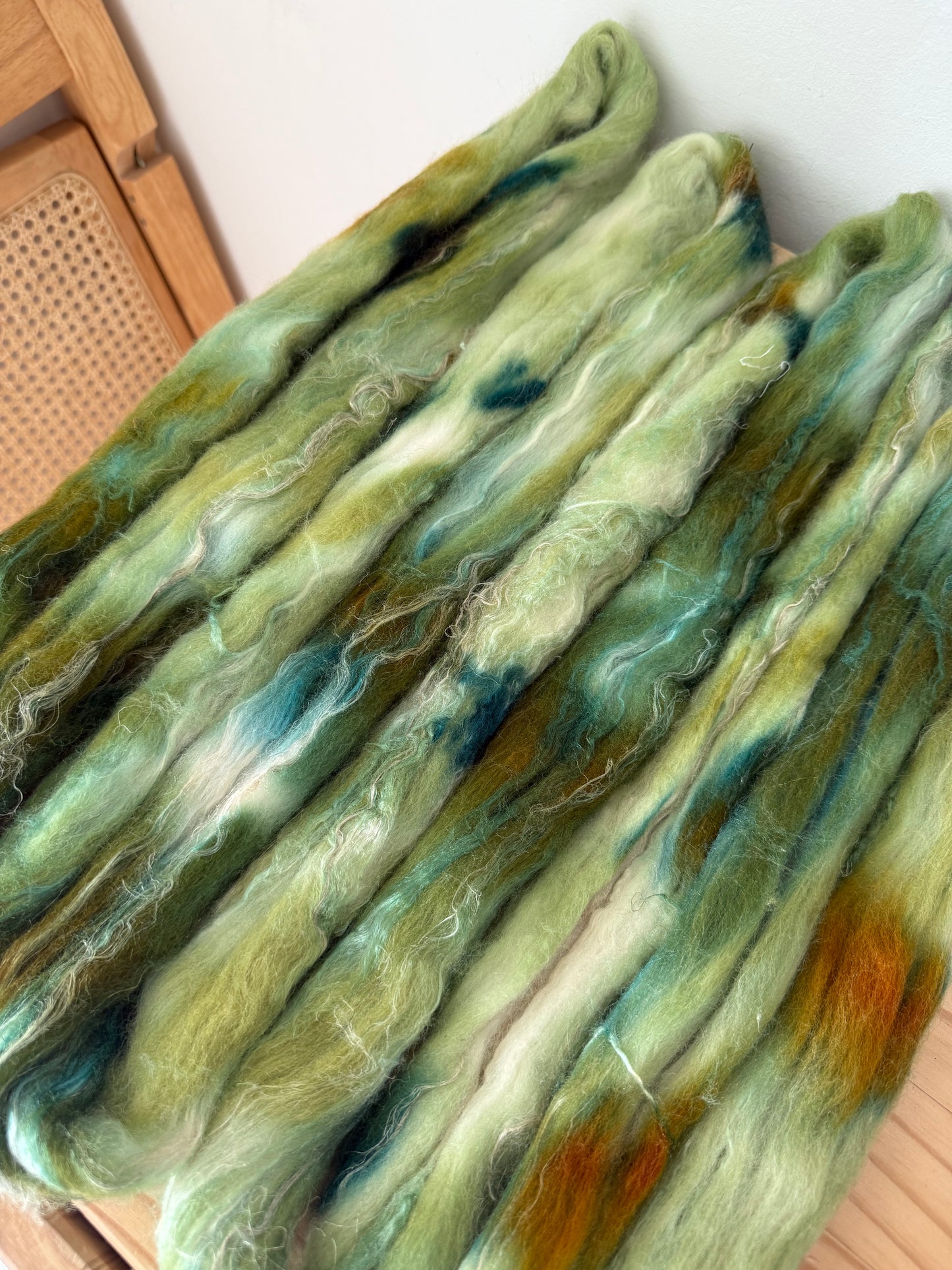 merino/silk/flax wool - sage & spruce