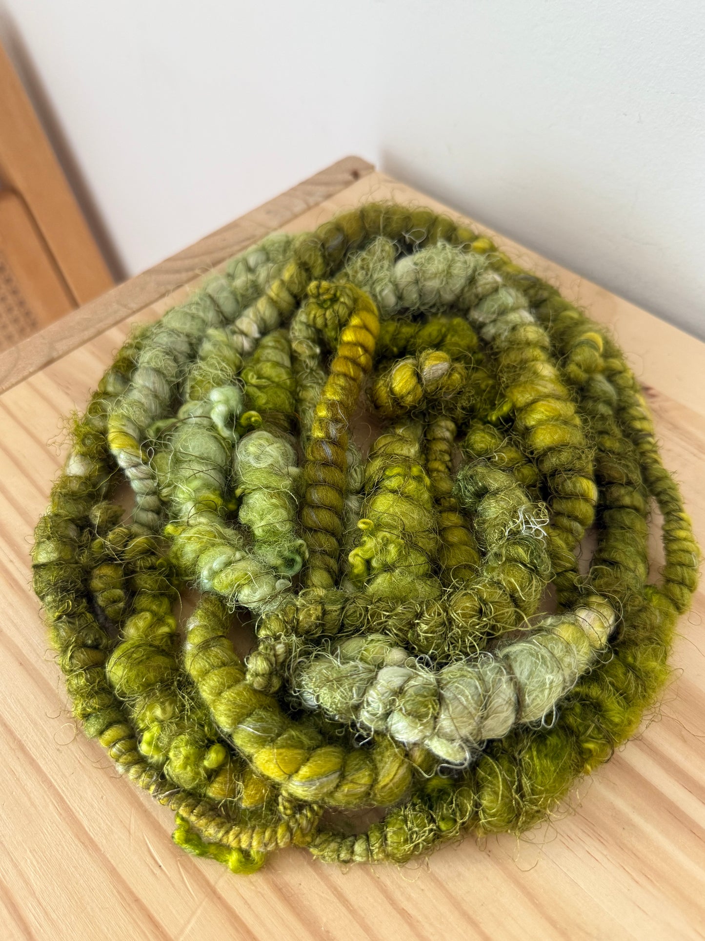 pistachio sage & olive green art yarn