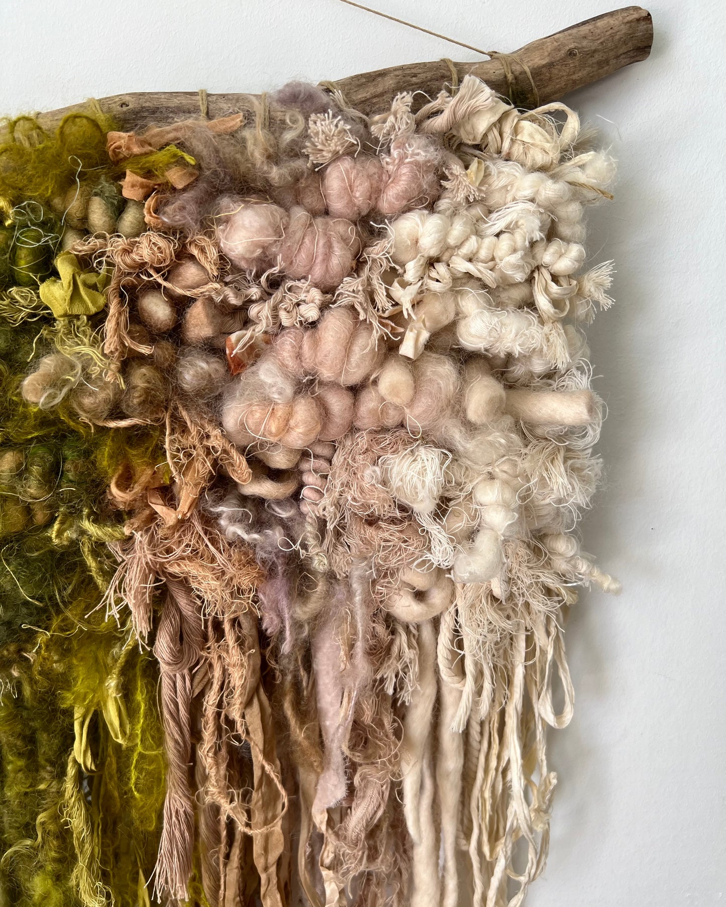 earth & pastel gradient - woven fiber art