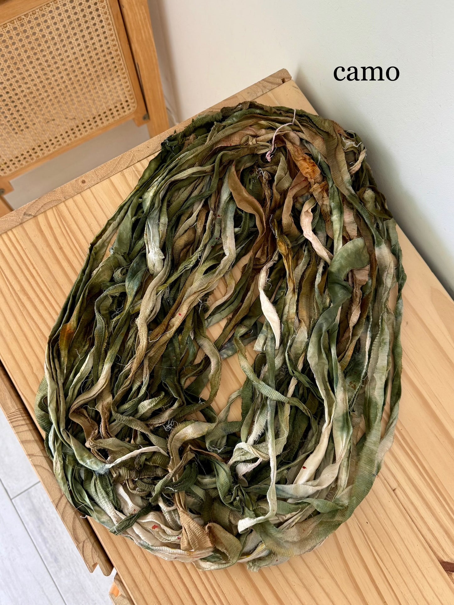 hand-dyed chiffon silk ribbon