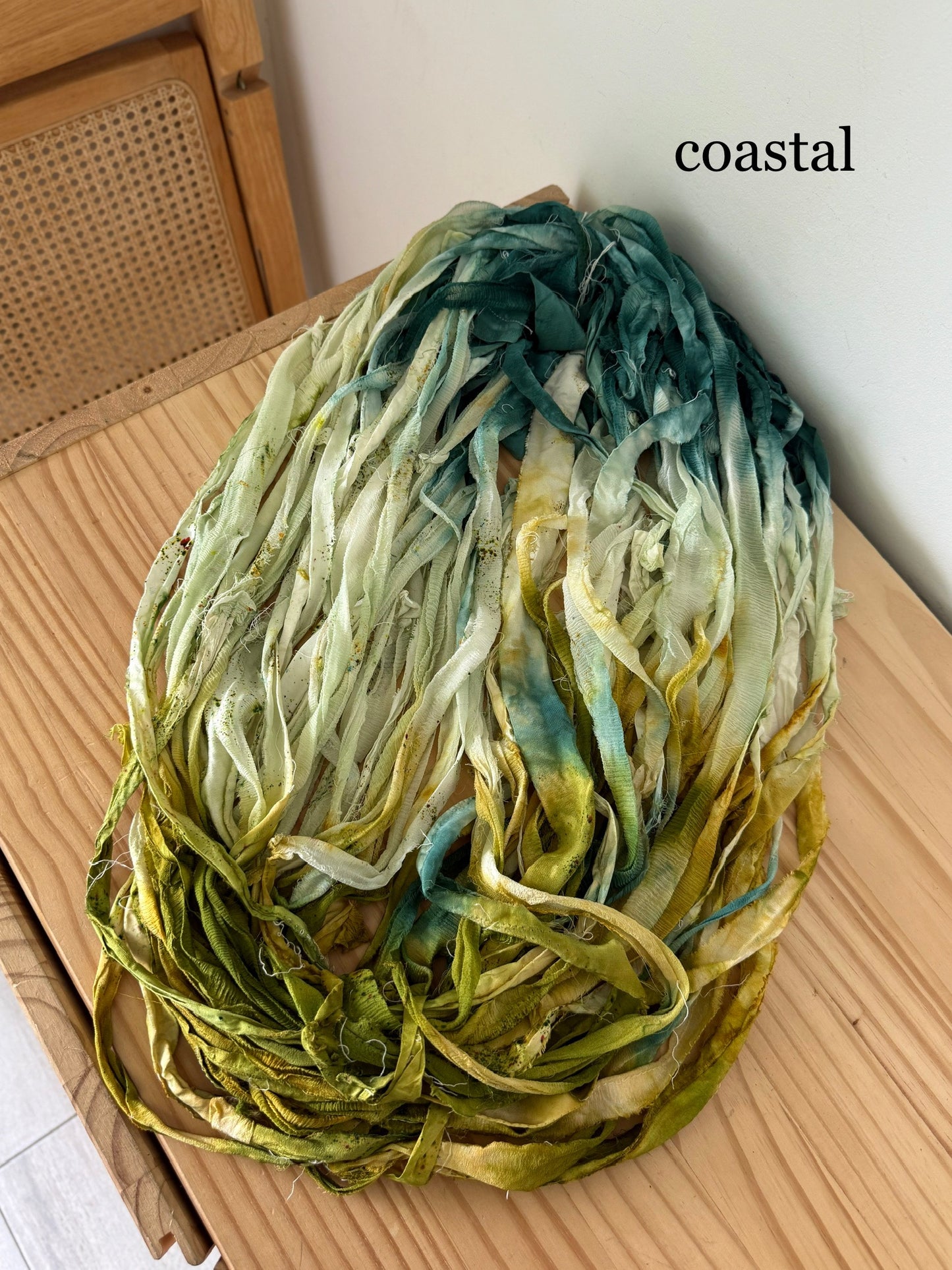 hand-dyed chiffon silk ribbon