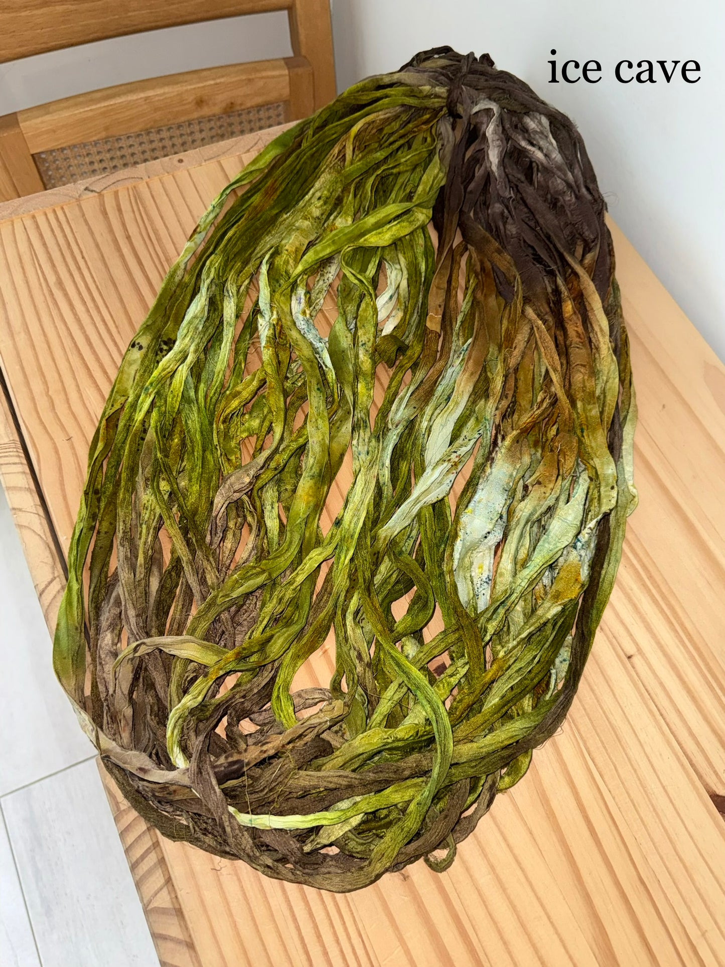 hand-dyed chiffon silk ribbon
