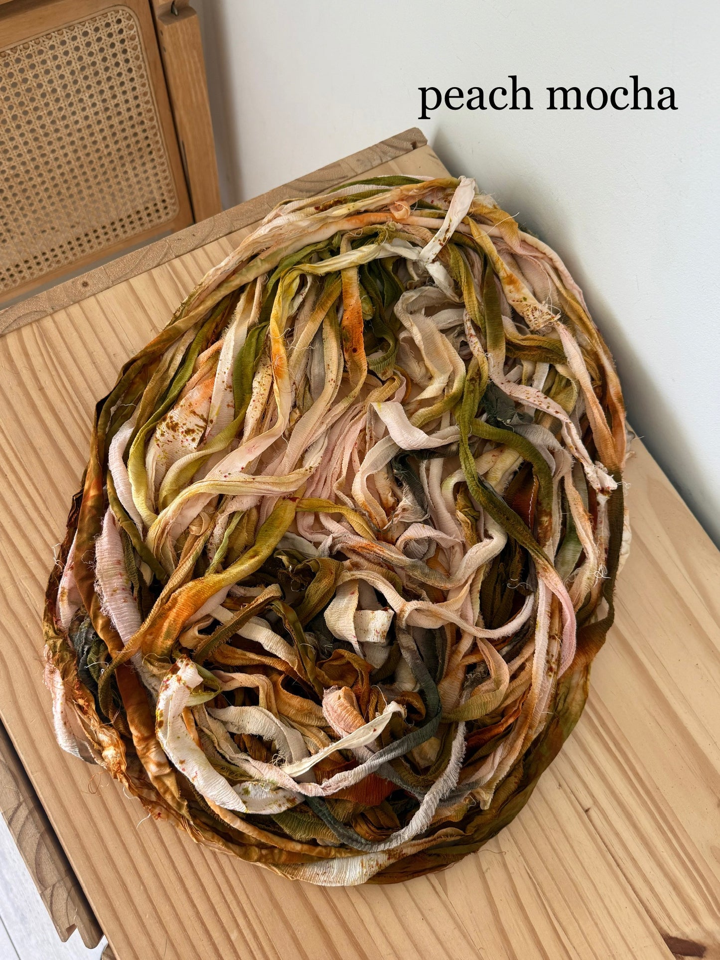 hand-dyed chiffon silk ribbon