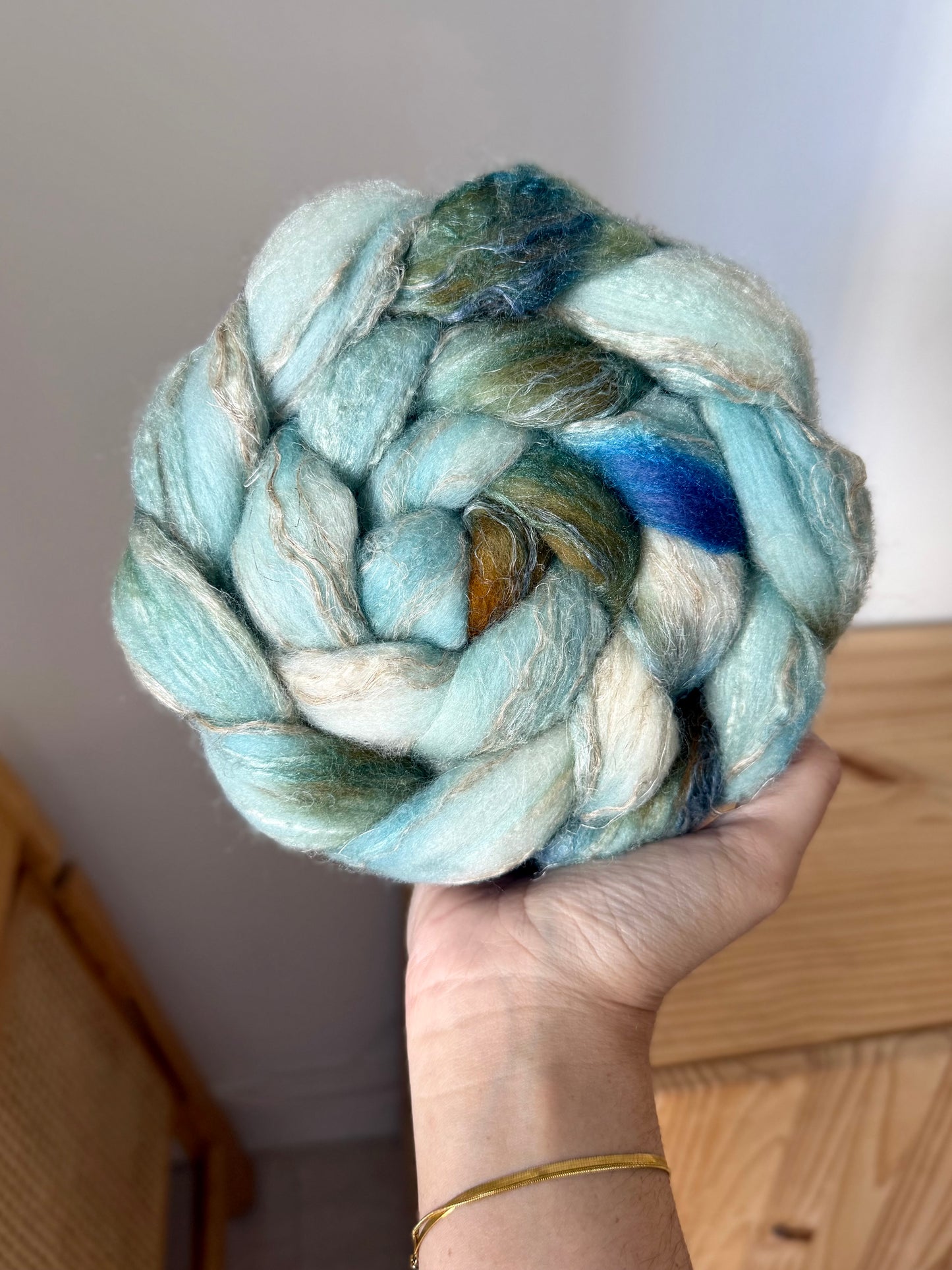 merino/silk/flax wool - blue lagoon