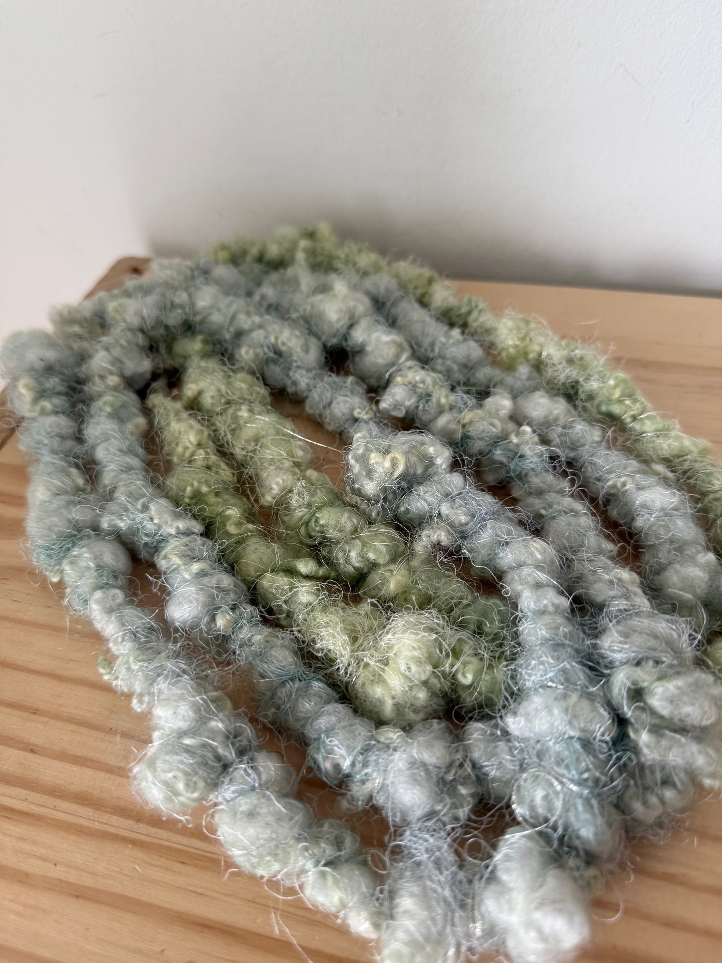 bfl lockspun coils art yarn
