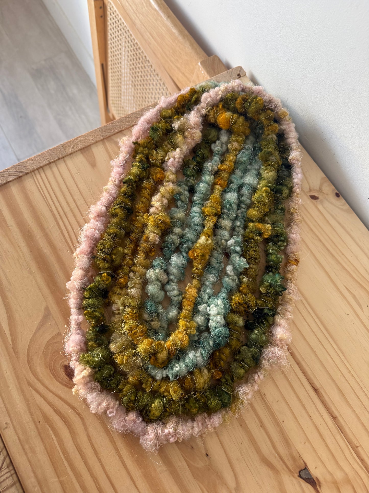 bfl lockspun coils art yarn