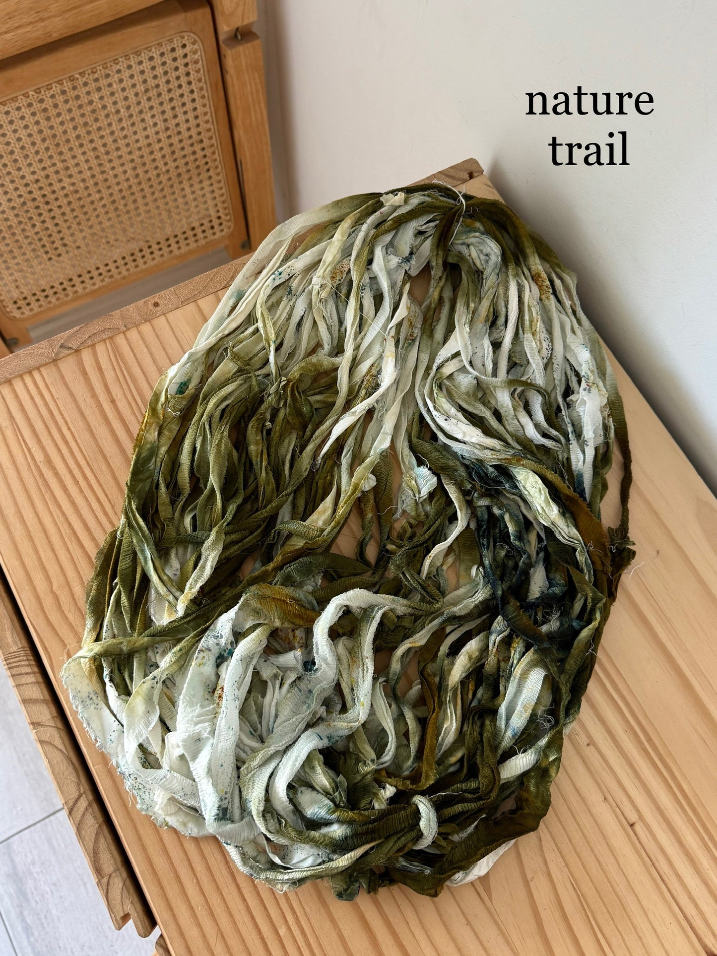 hand-dyed chiffon silk ribbon