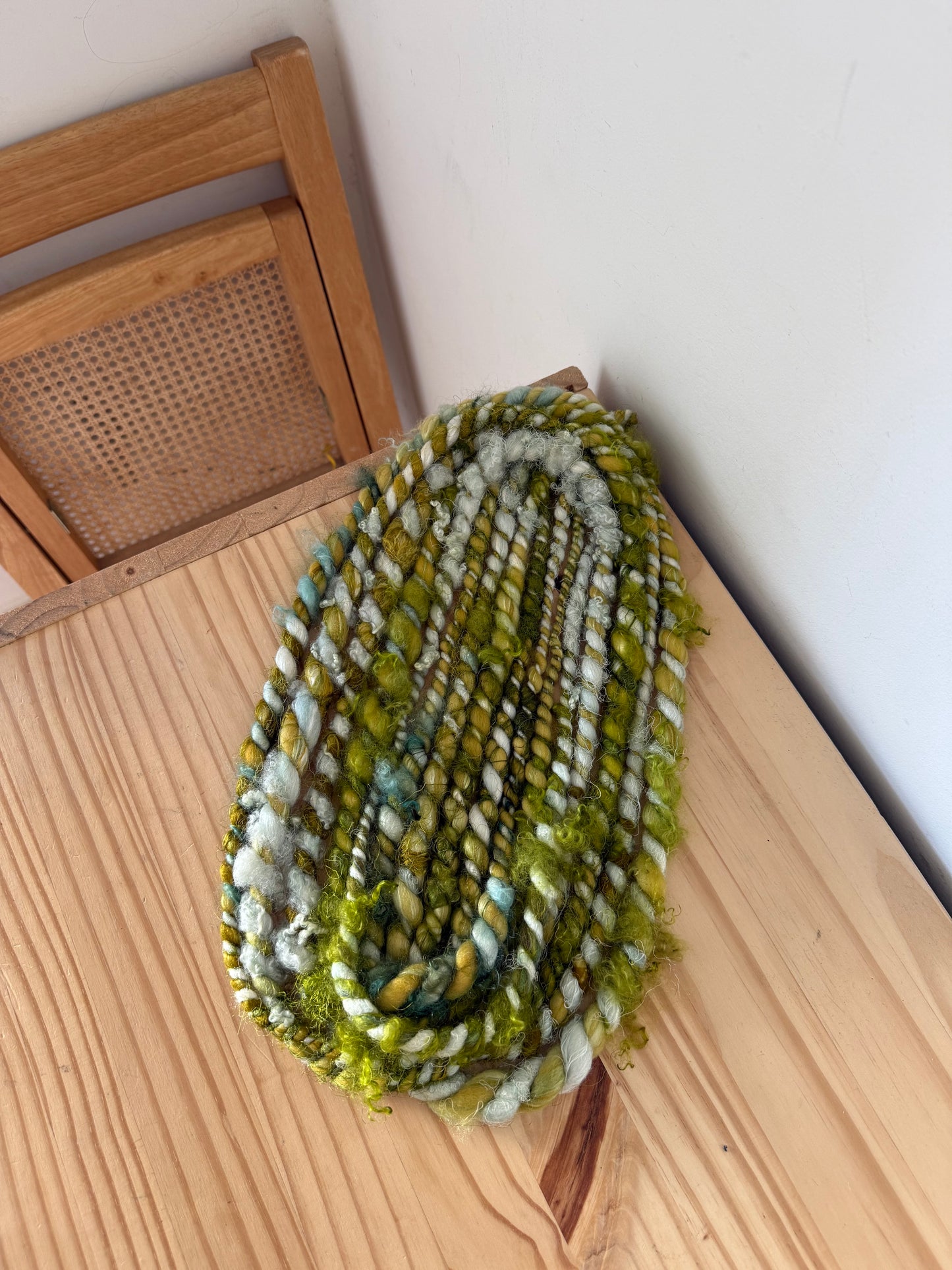 jumbo plied art yarn - gold & teal