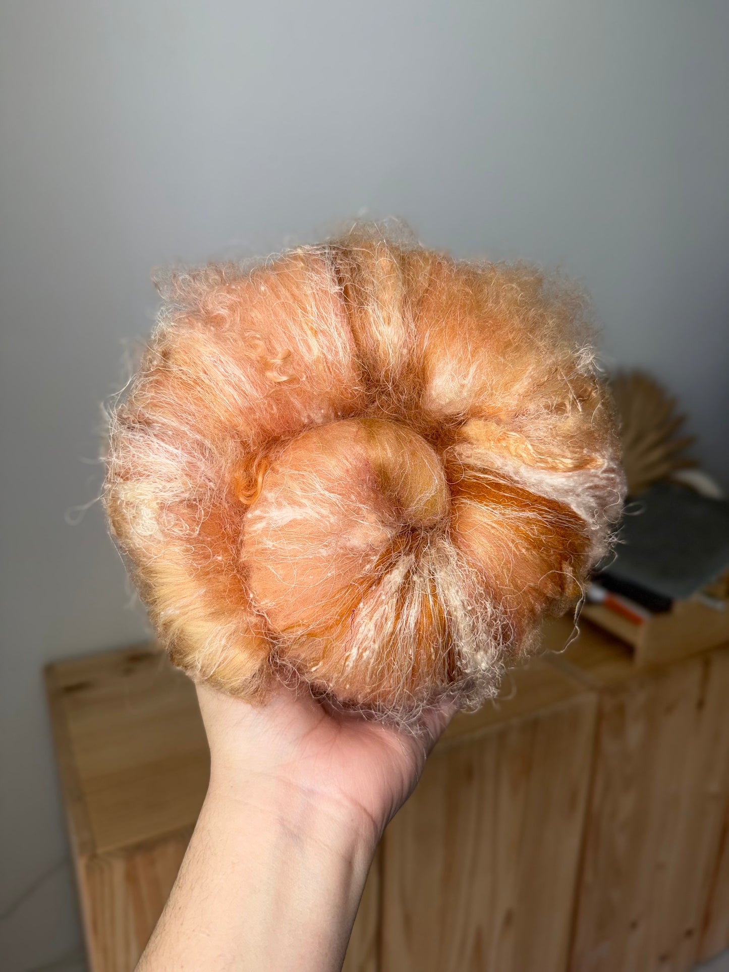 art batt - peach pink