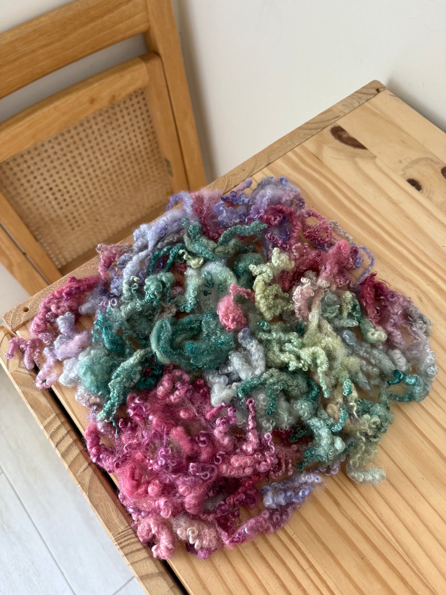 bluefaced leicester locks - bright pastels