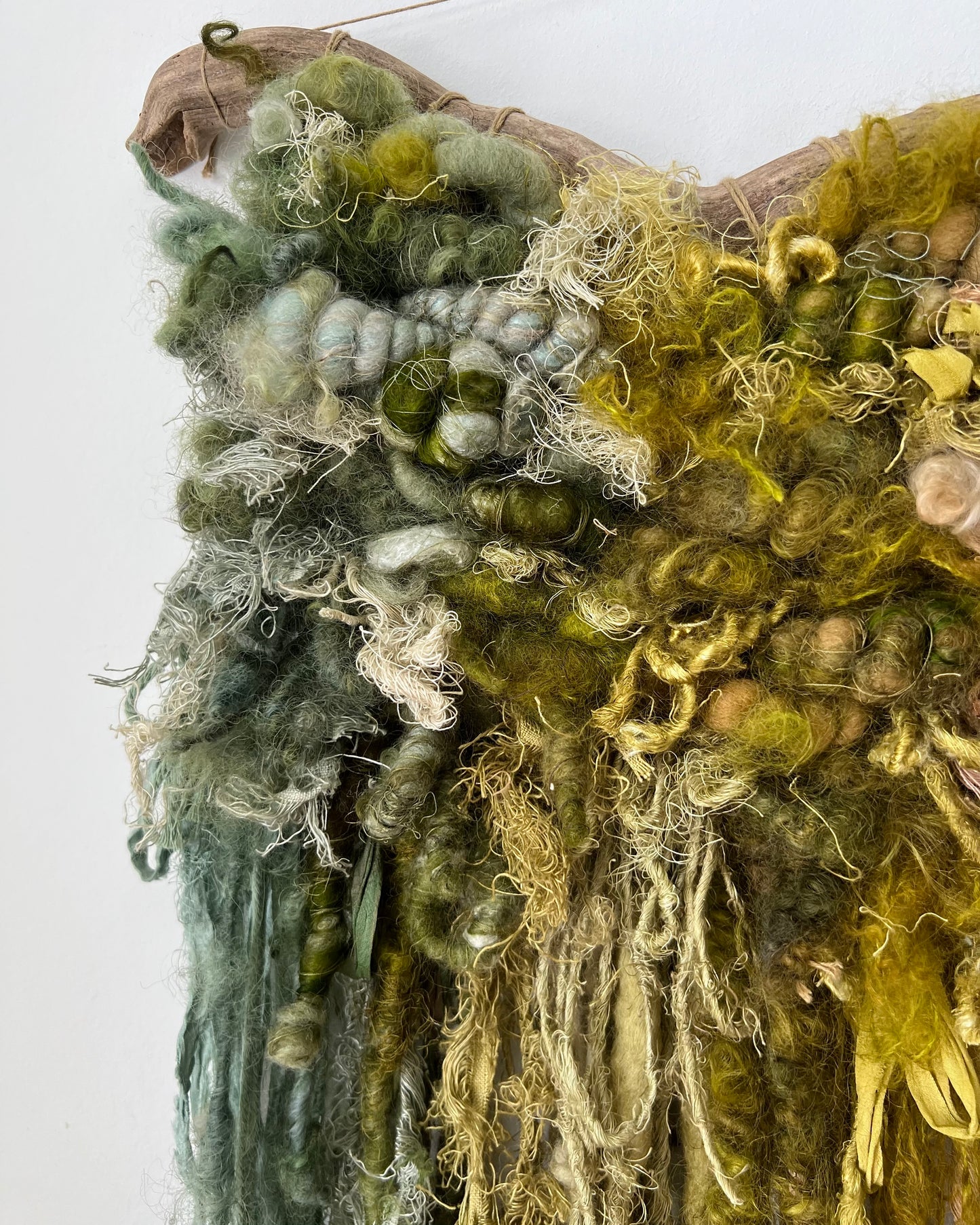 earth & pastel gradient - woven fiber art