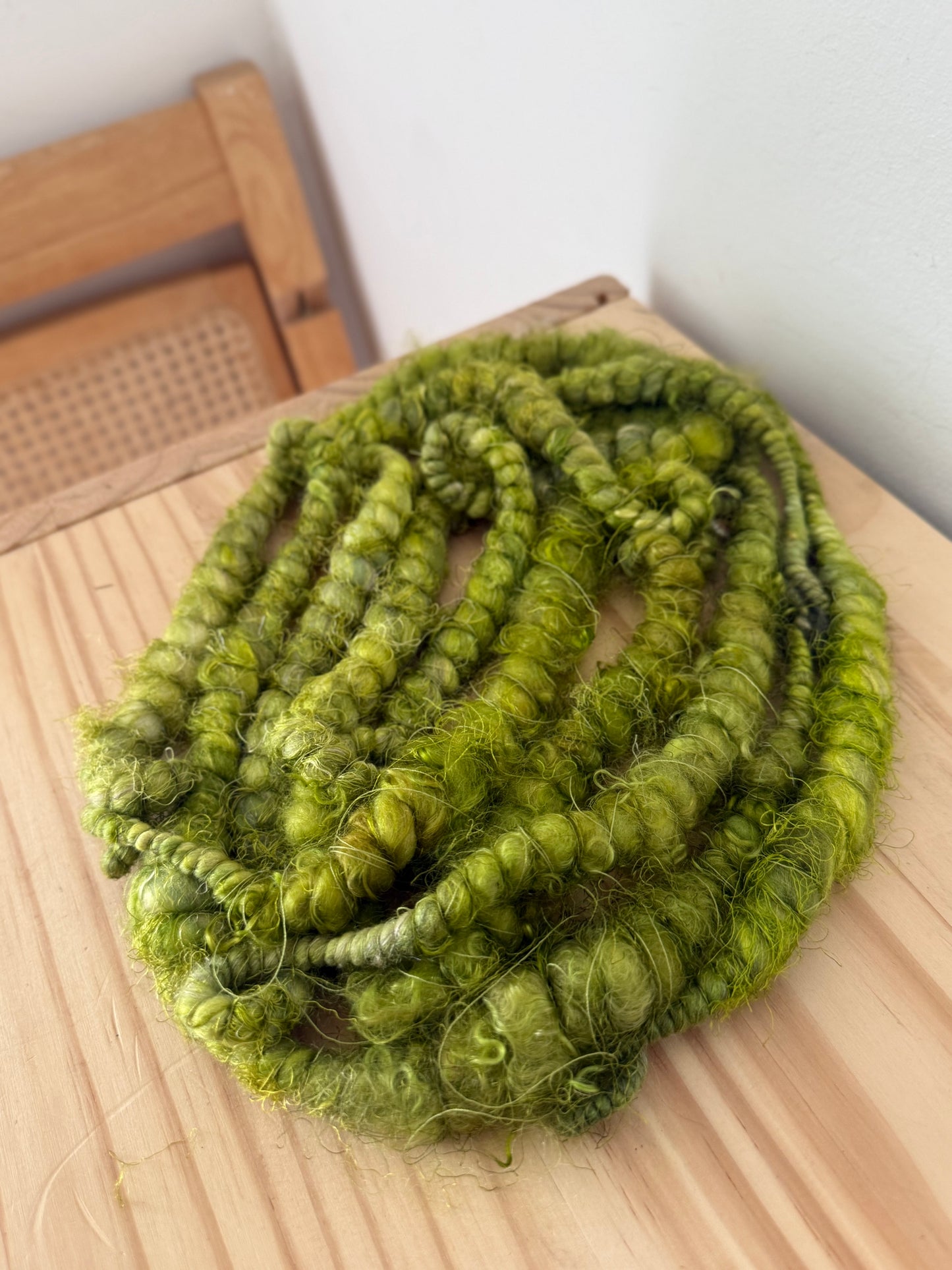 chartreuse green art yarn