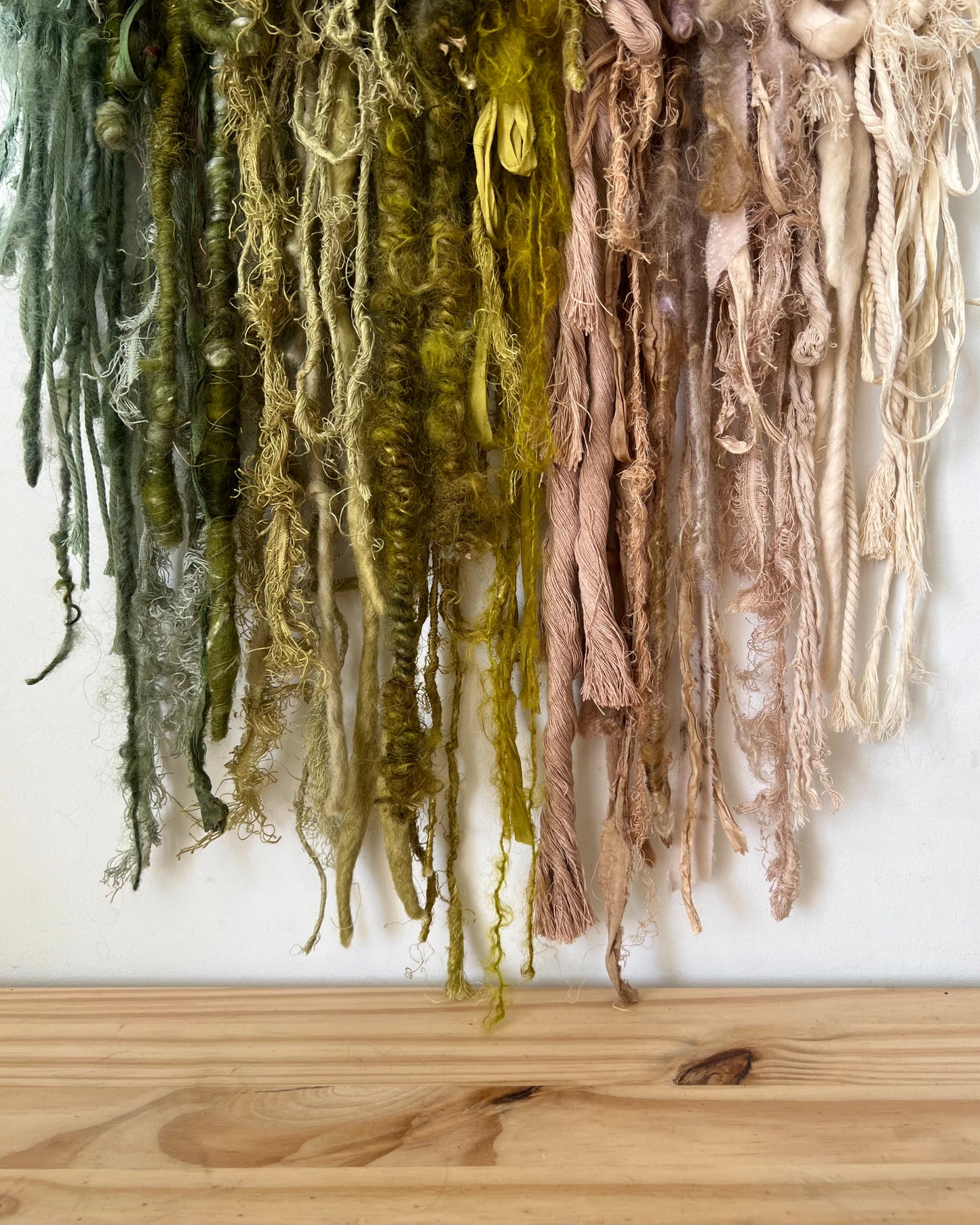 earth & pastel gradient - woven fiber art