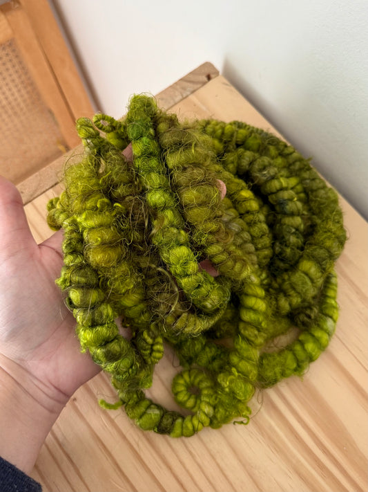 chartreuse handspun art yarn