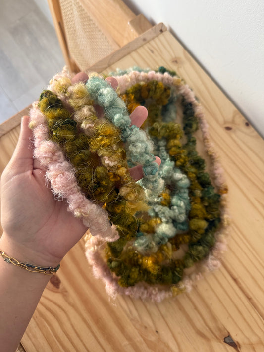 bfl lockspun coils art yarn
