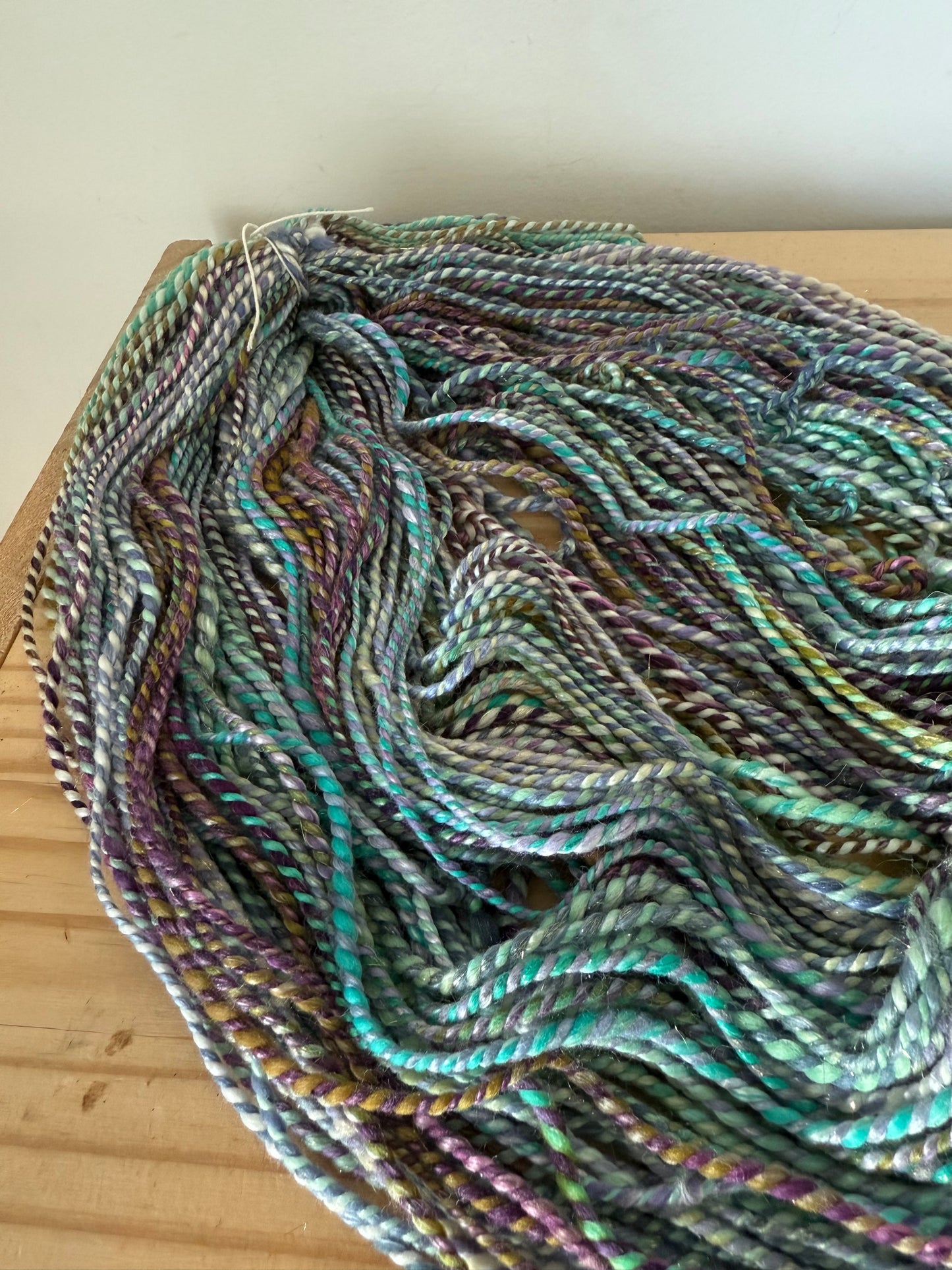 merino/stellina/tencel handspun yarn