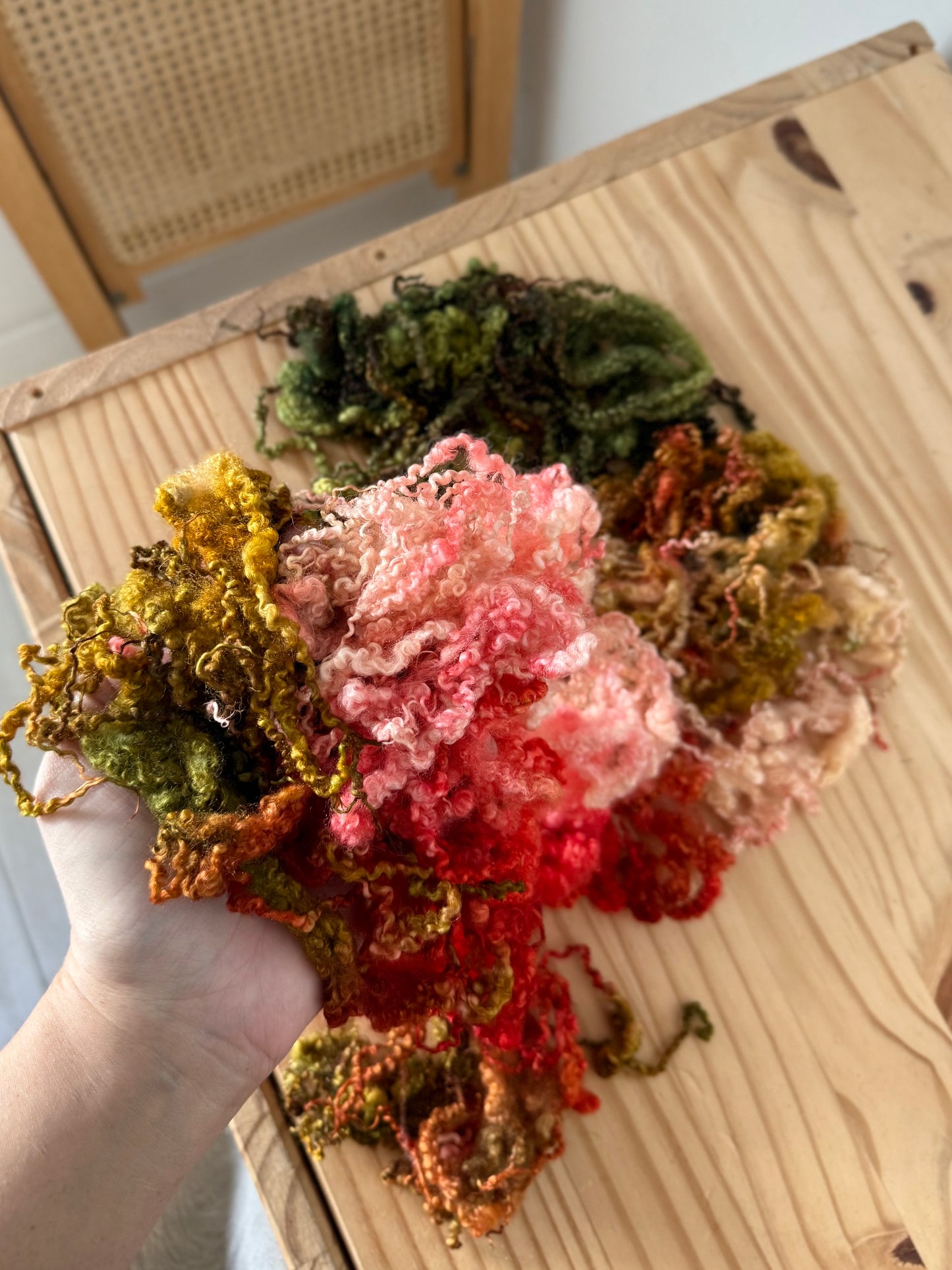 bluefaced leicester locks - red pepper