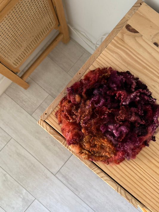 bluefaced leicester locks - tequila sunrise