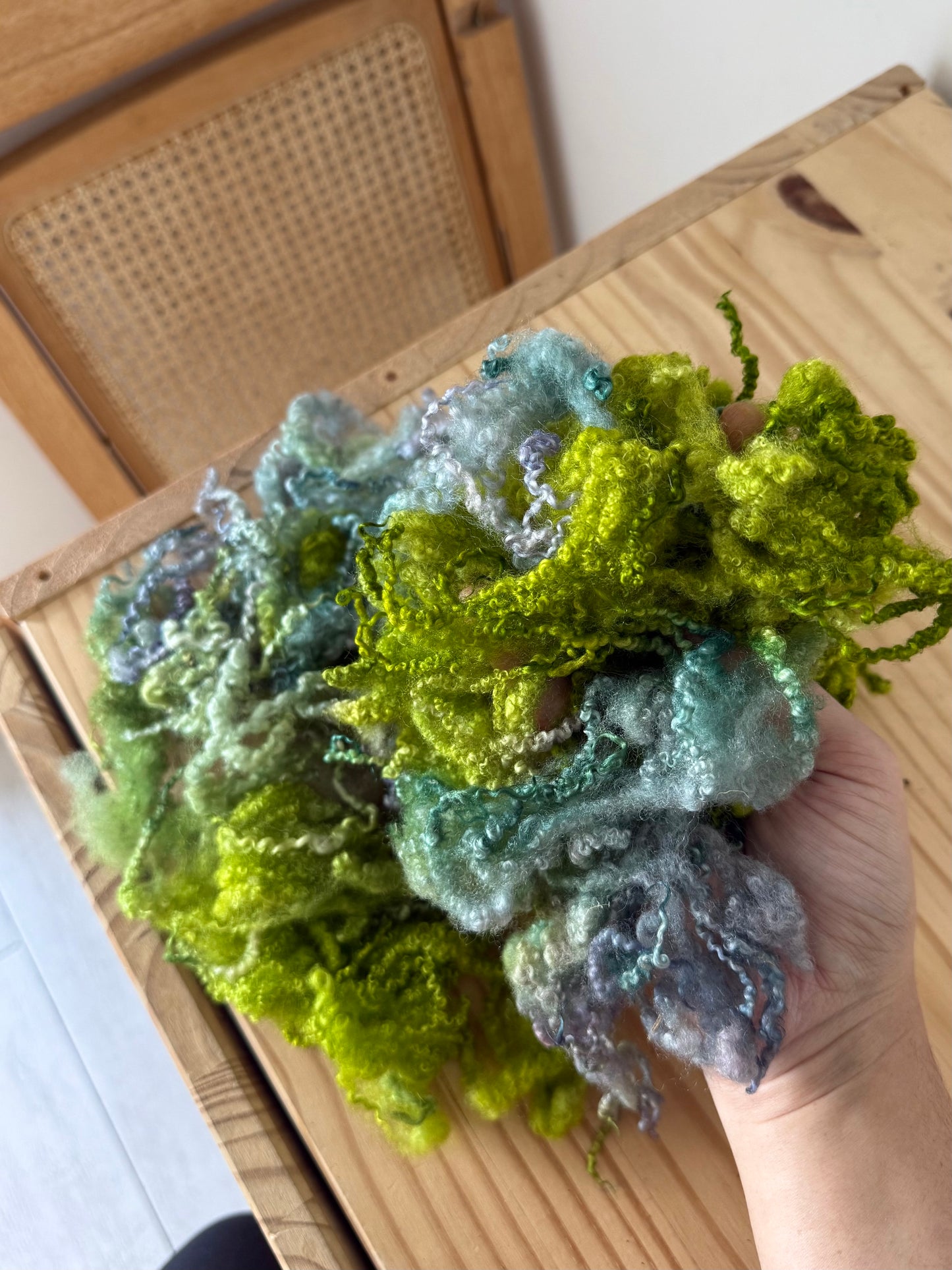 bfl tiny curls - chartreuse mint & lavender