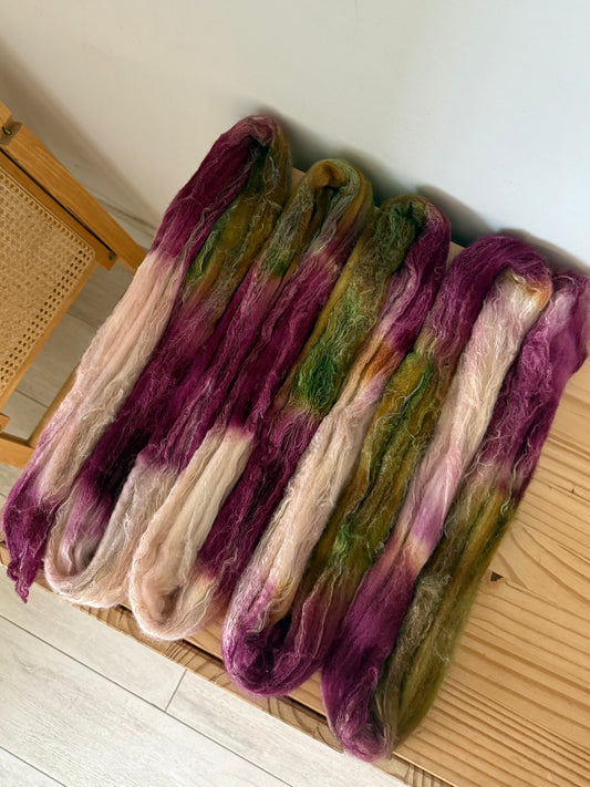 merino/silk/flax wool - sangria