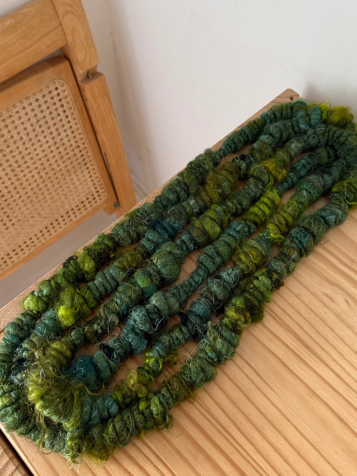 moss & forest handspun art yarn