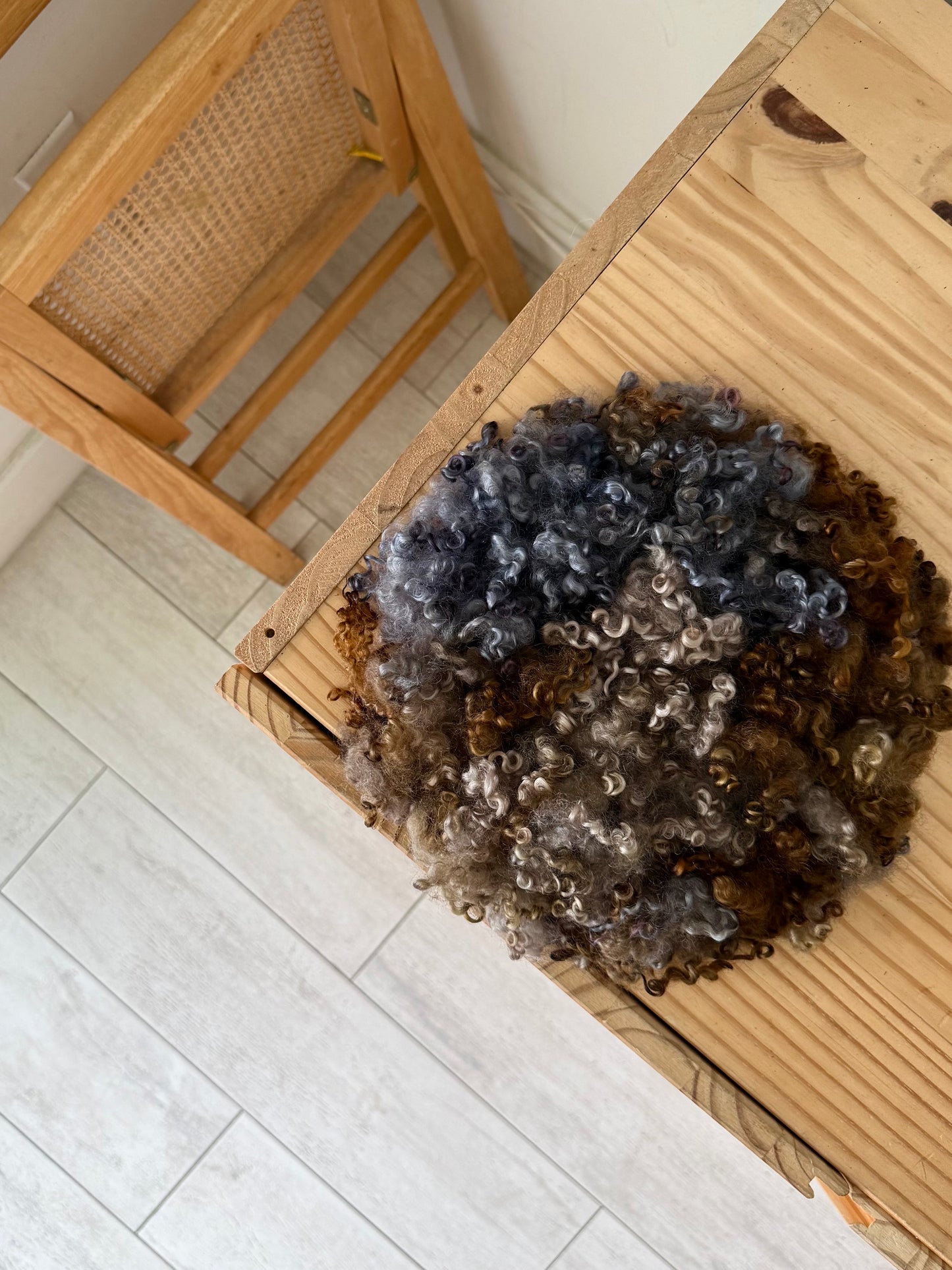 wensleydale locks - steel grey & brown