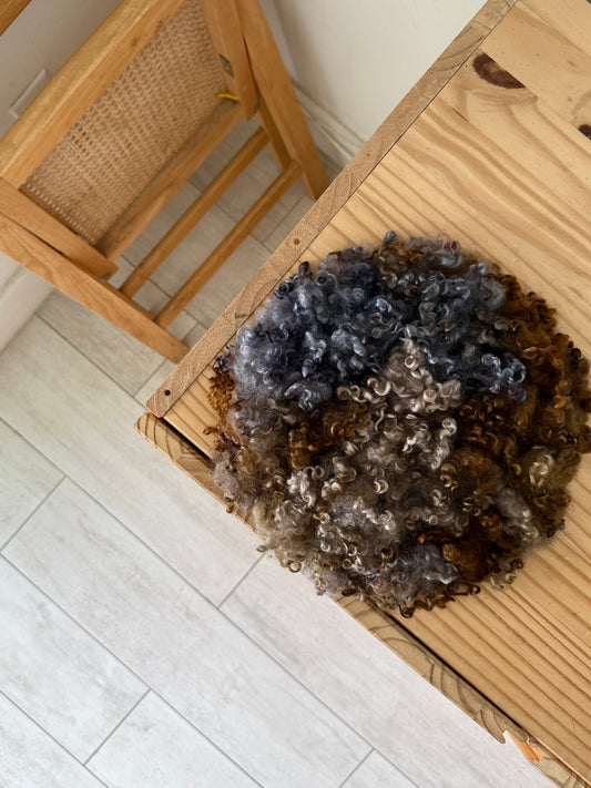 wensleydale locks - steel grey & brown