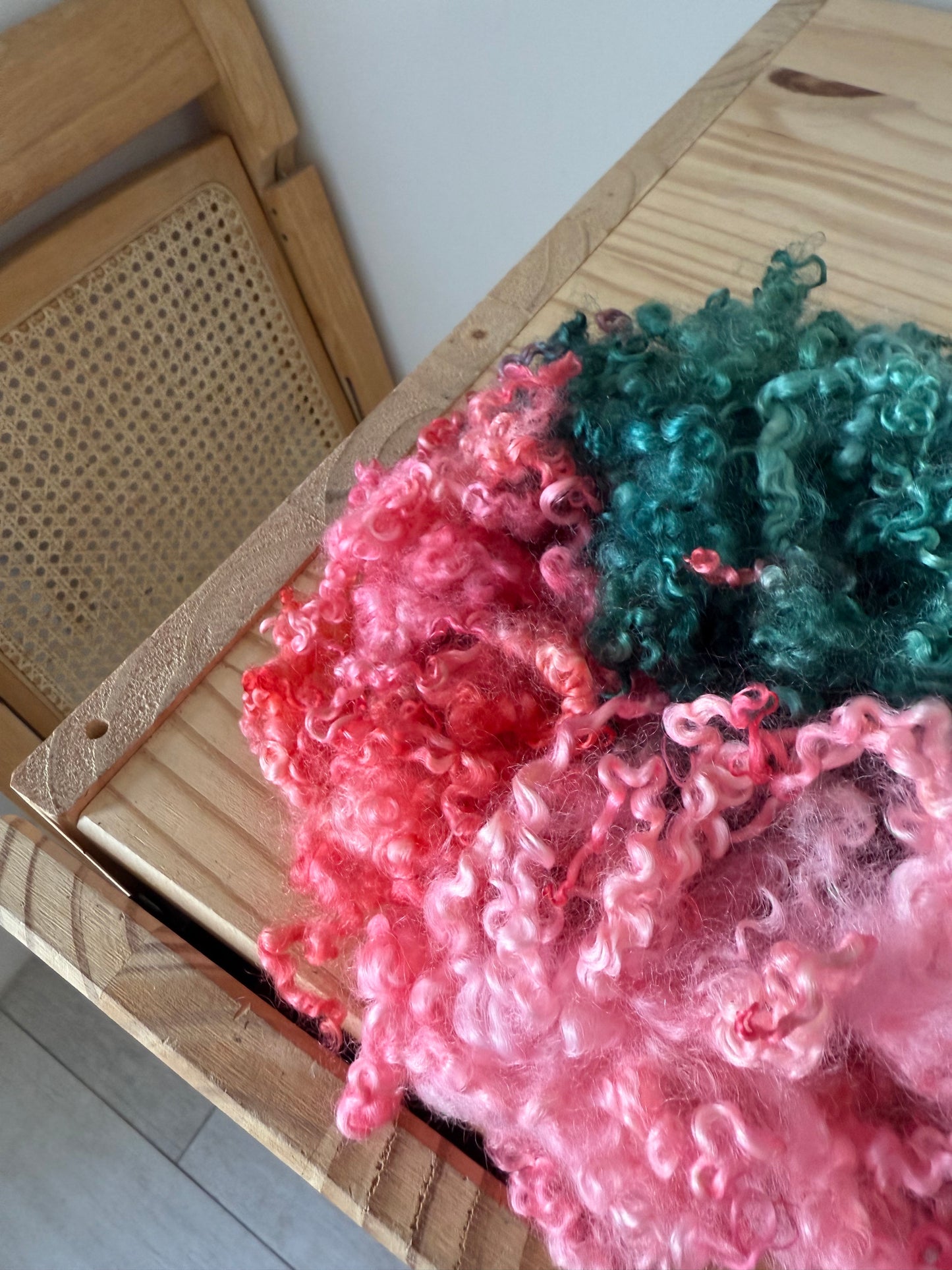 bfl x wensleydale cross - flamingo & teal