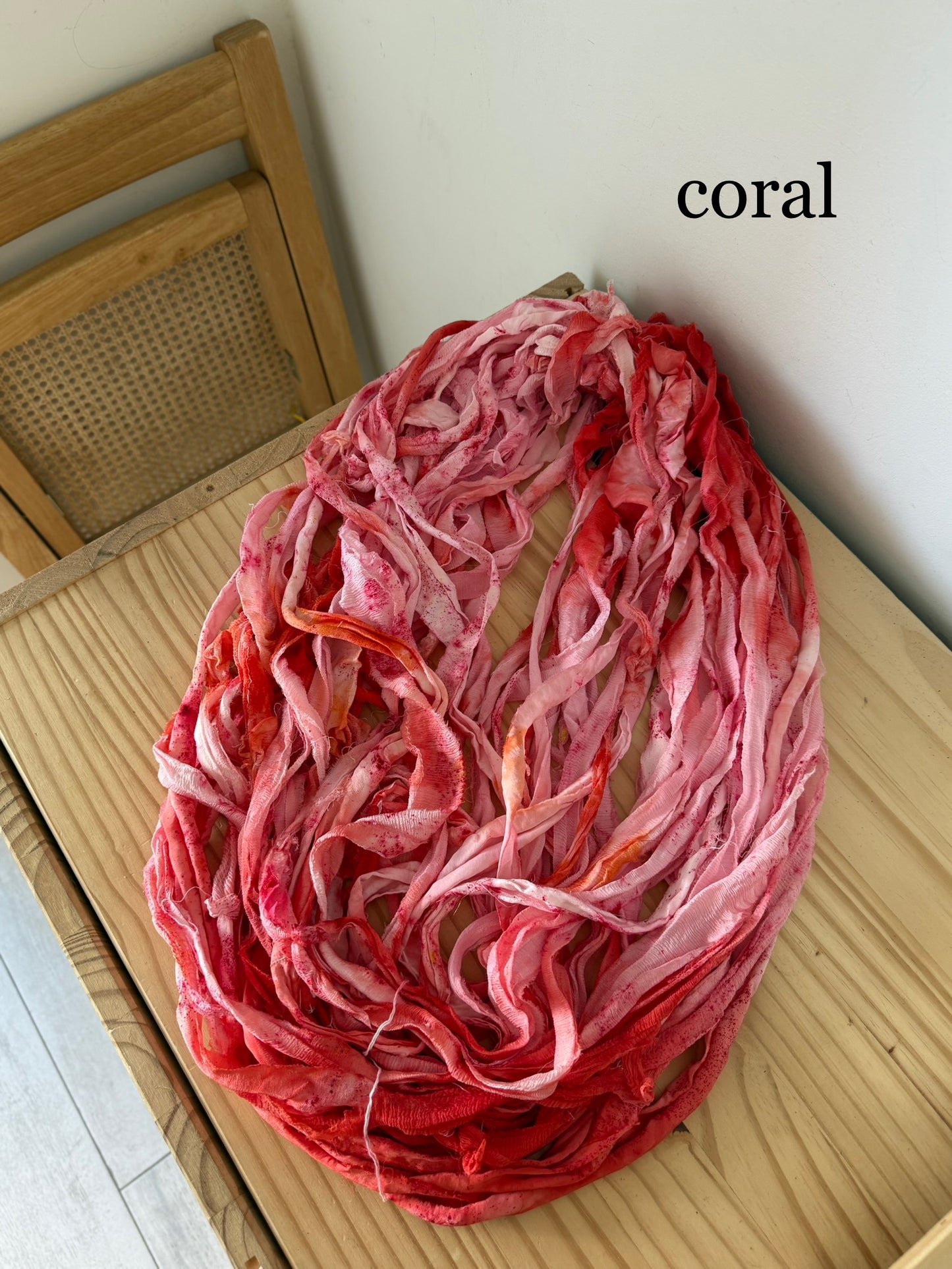 hand-dyed chiffon silk ribbon