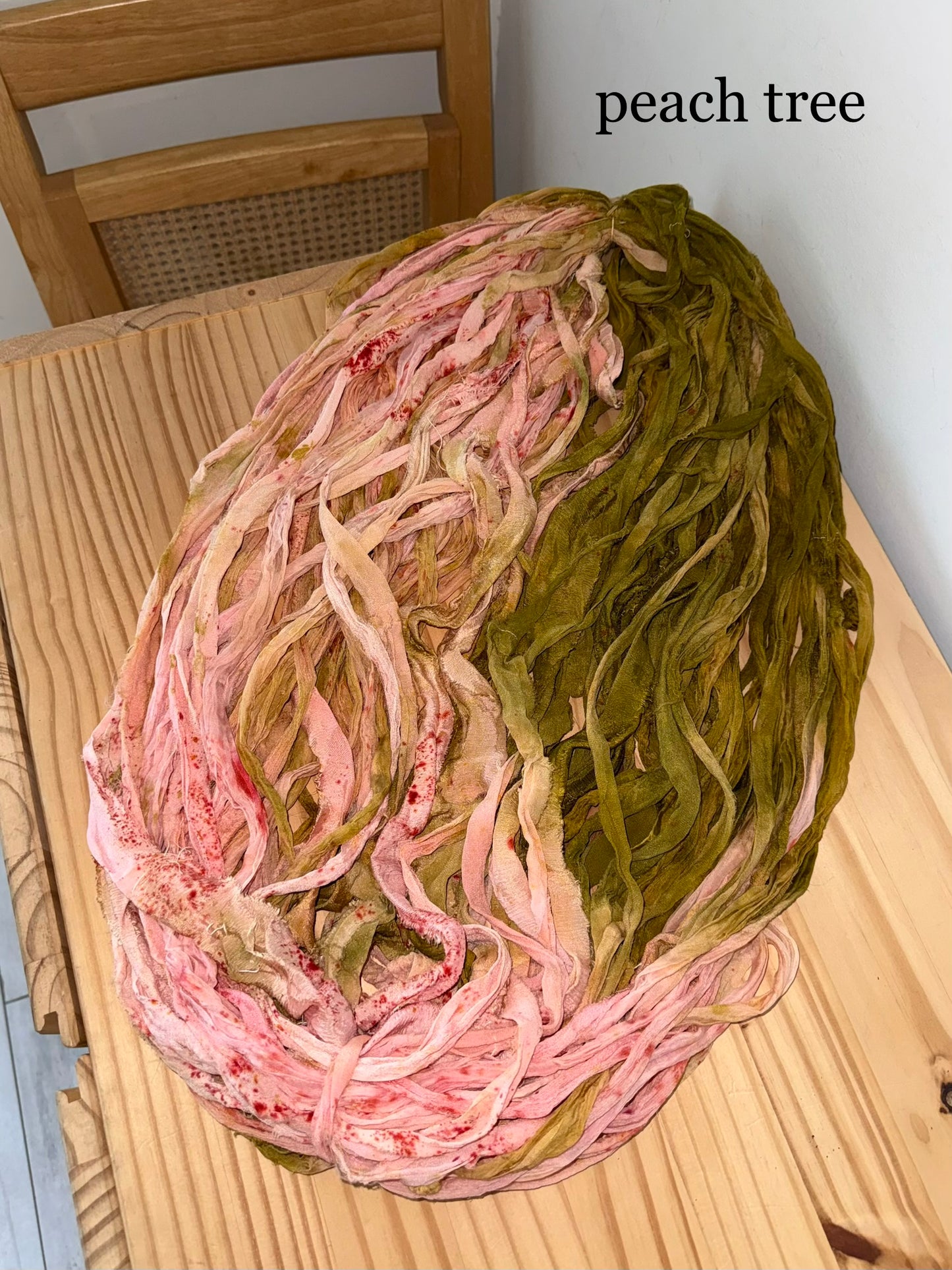 hand-dyed chiffon silk ribbon